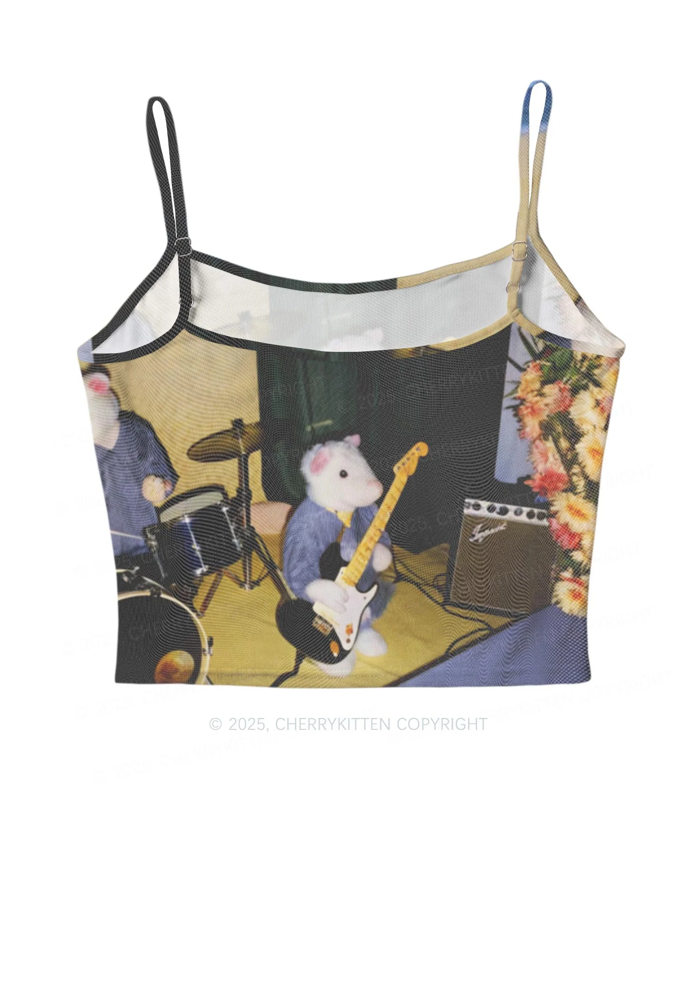 Hamster Rock Band Y2K Mesh Cami Tank Cherrykitten - Image 3