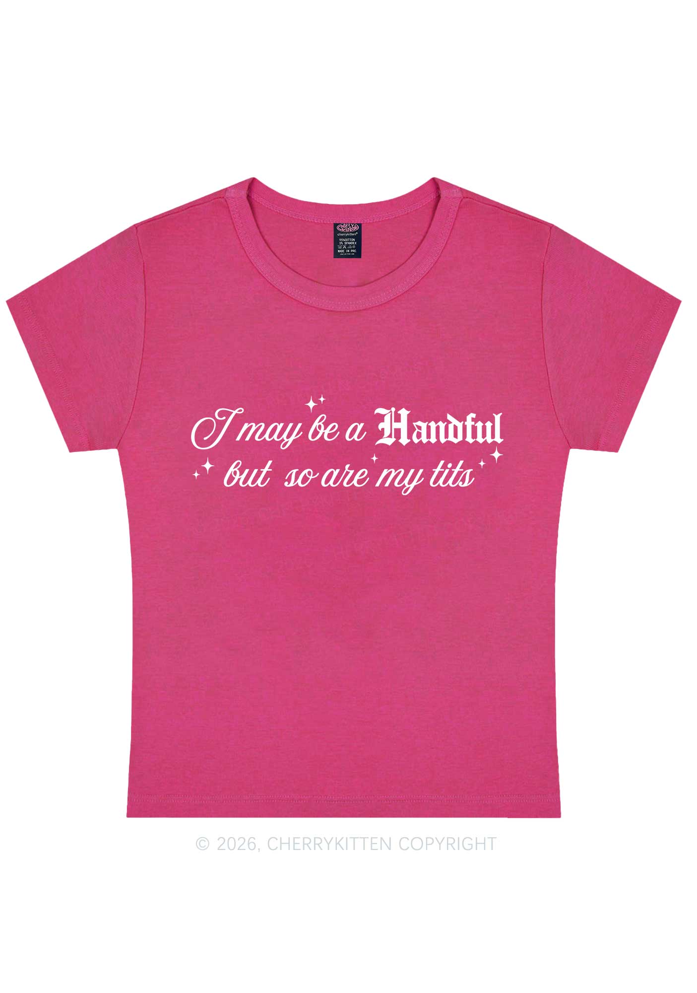 Handful Txts Valentine's Day Y2K Baby Tee Cherrykitten - Image 6
