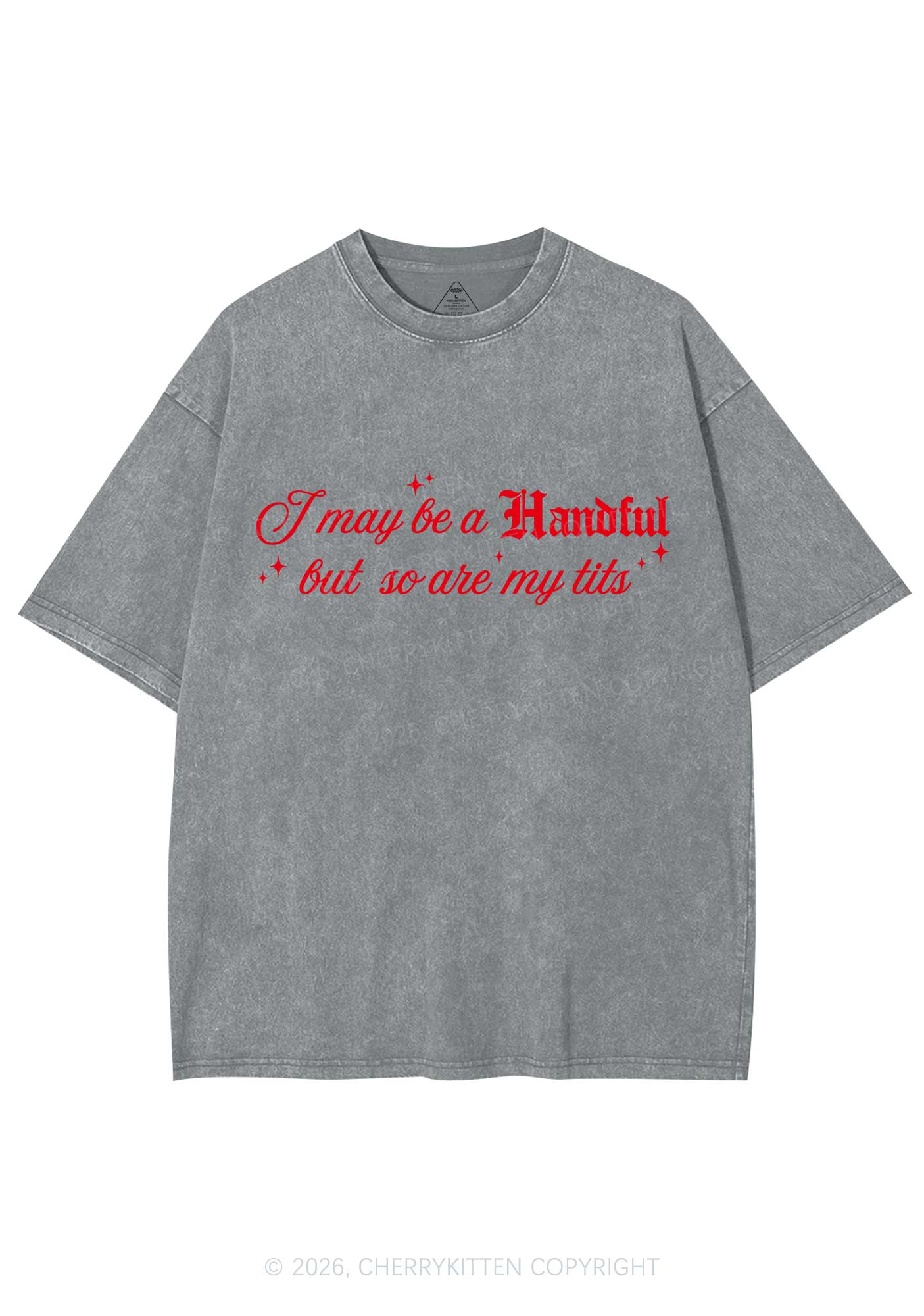Handful Txts Valentine's Day Y2K Shirts Washed Tee Cherrykitten - Image 7