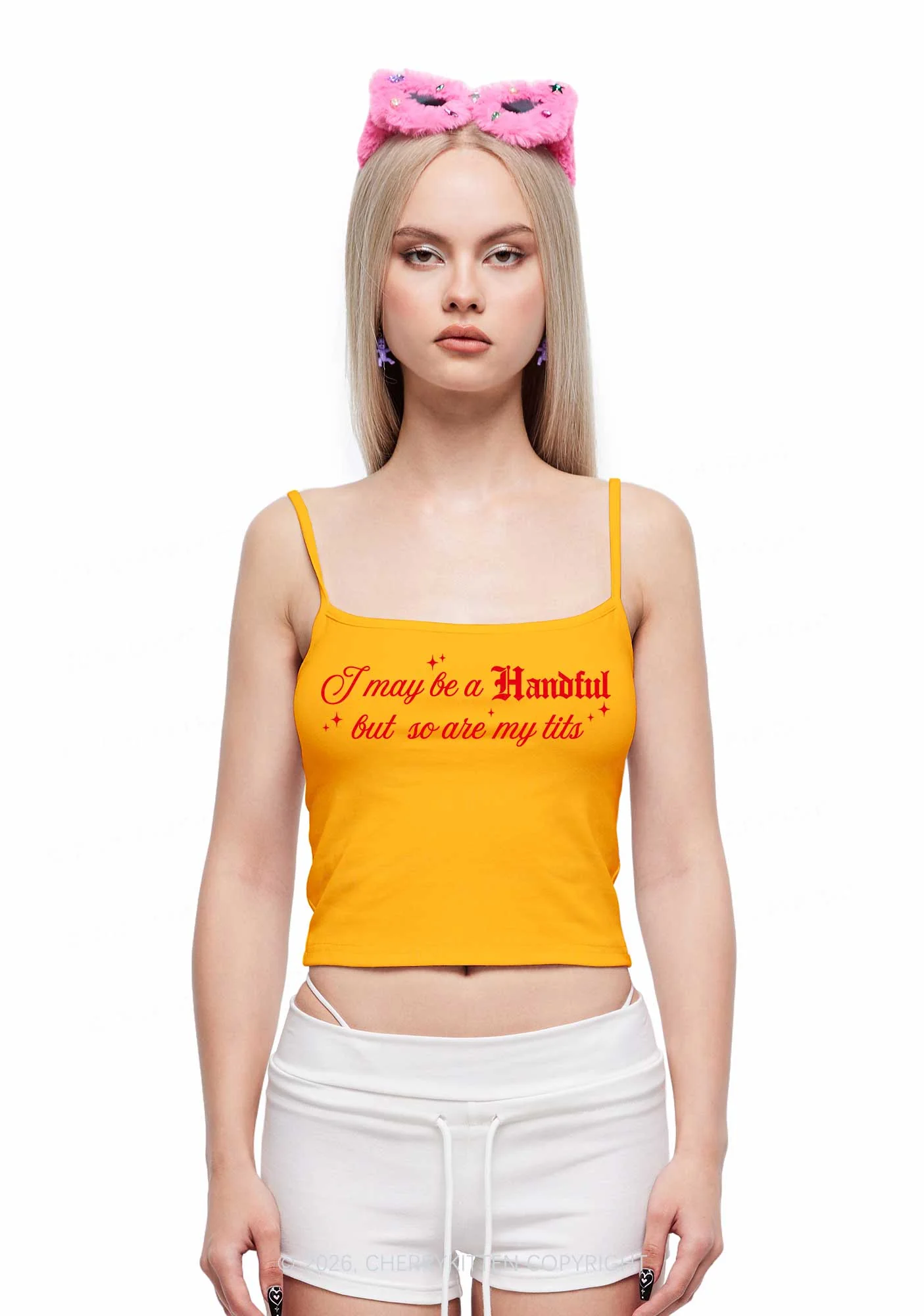 Handful Txts Valentine's Day Y2K Spaghetti Strap Cami Cherrykitten - Image 2