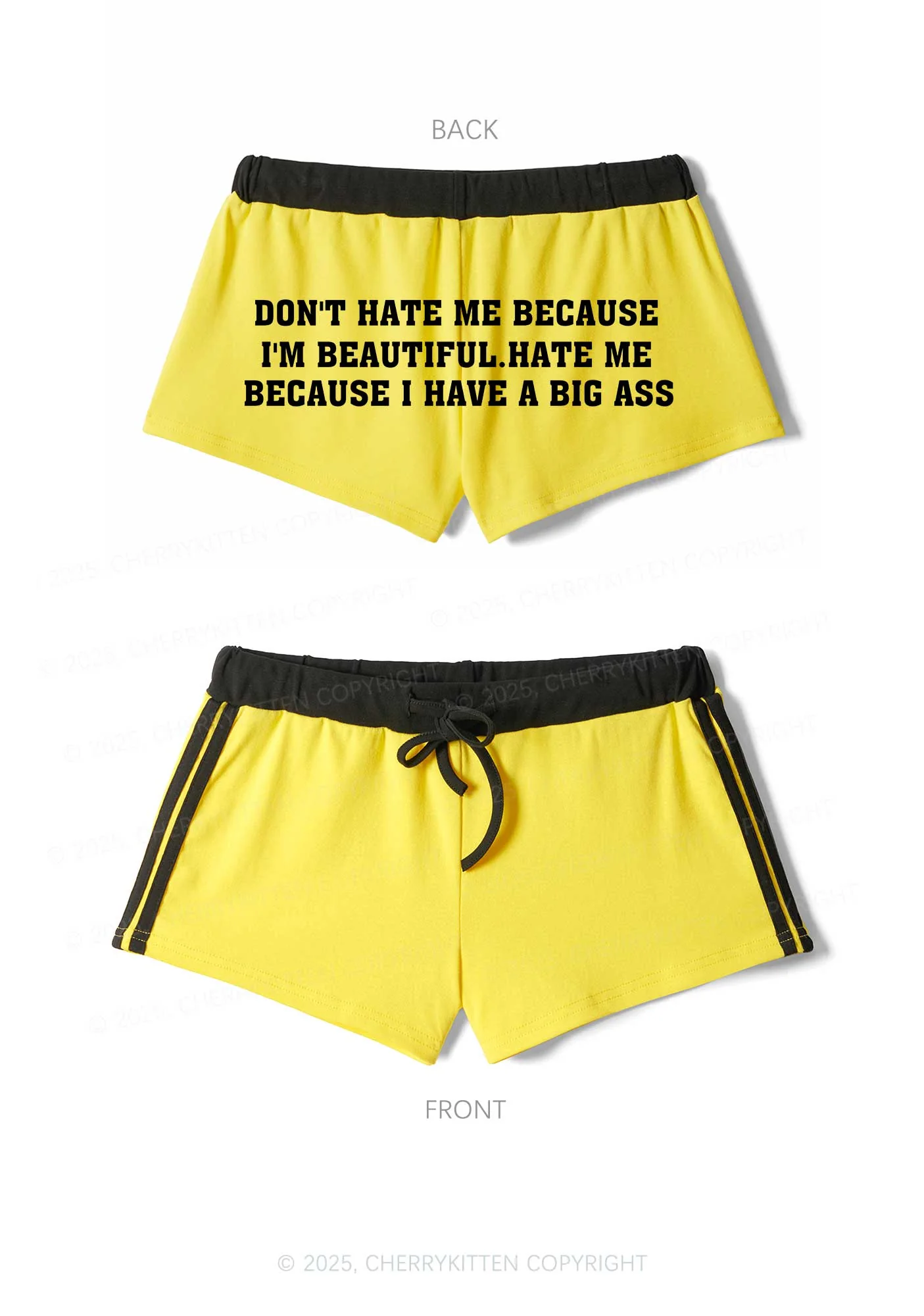 Hate Me Big Axx Y2K Drawstring Mini Shorts Cherrykitten - Image 4