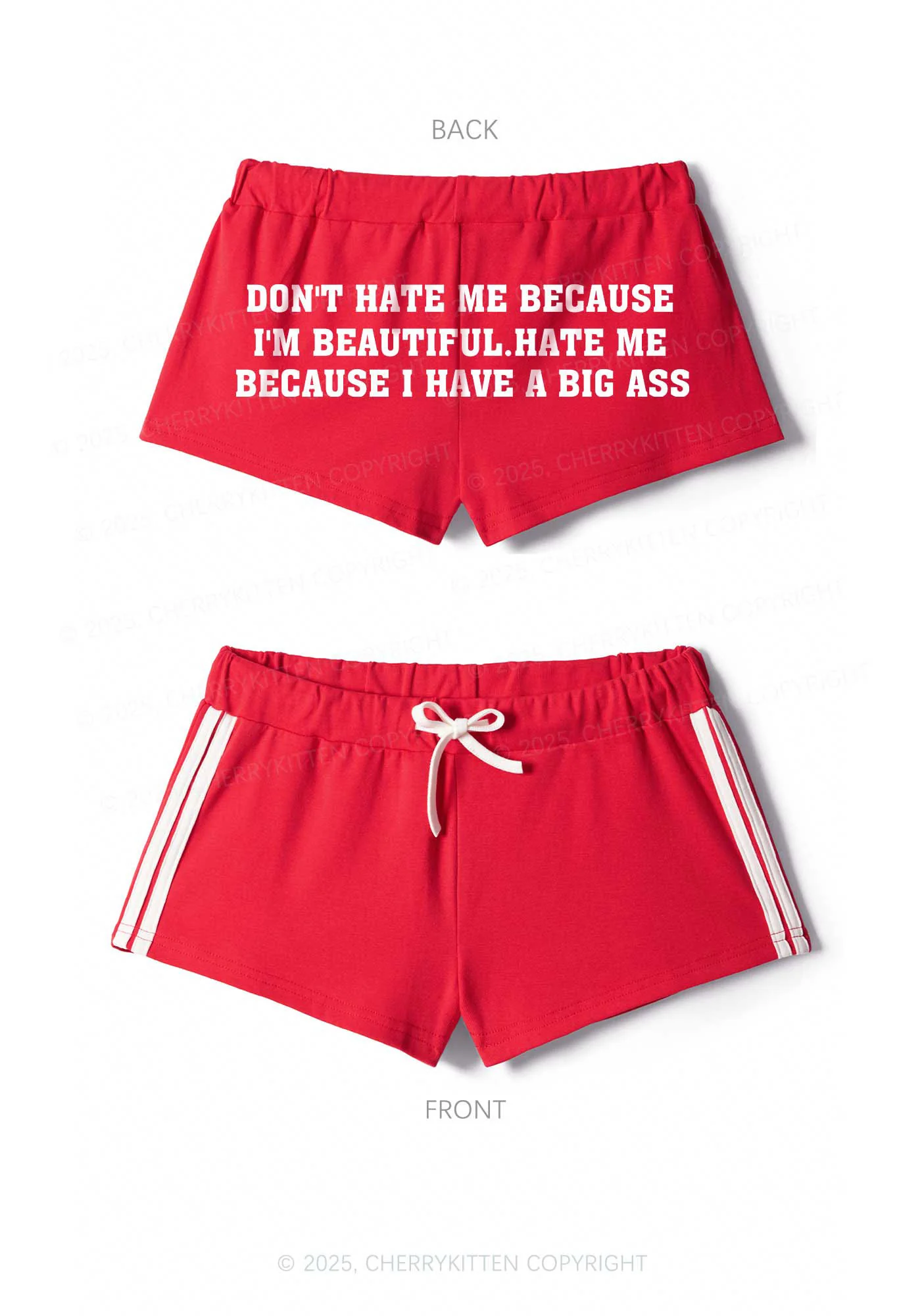 Hate Me Big Axx Y2K Drawstring Mini Shorts Cherrykitten - Image 5