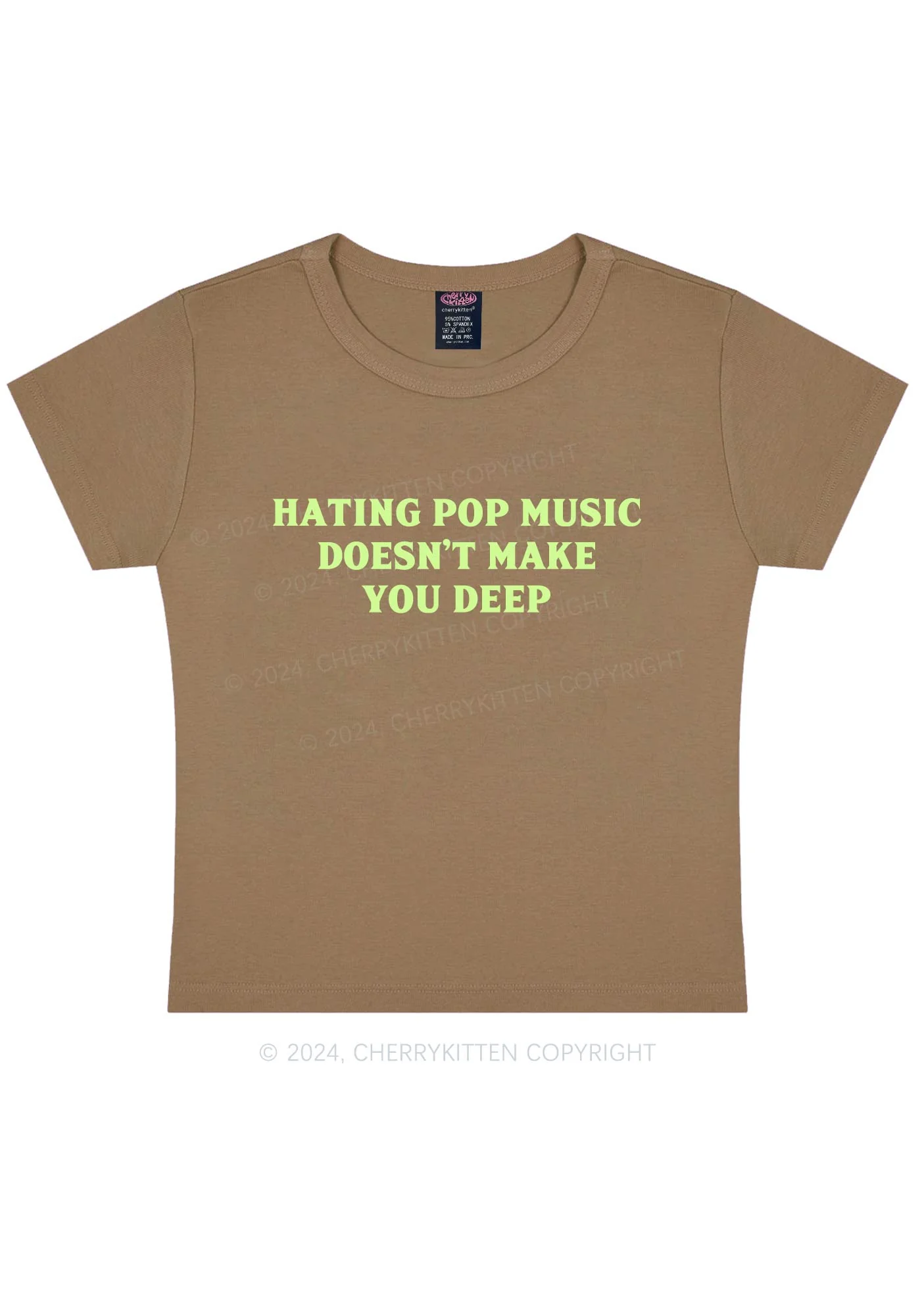 Hating Pop Music Y2K Baby Tee Cherrykitten - Image 10
