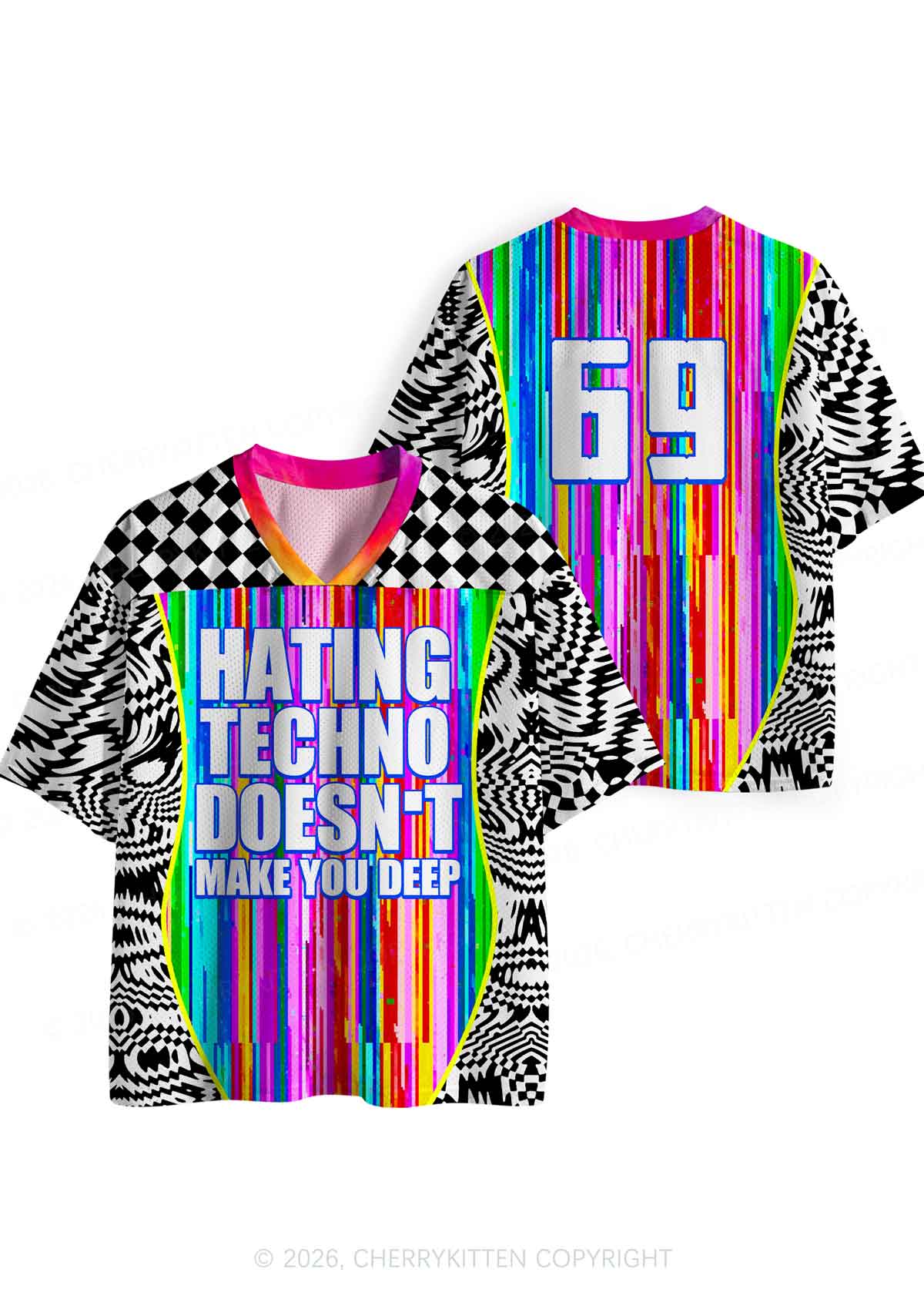 Hating Techno Y2K Sport Jersey Shirts Cherrykitten - Image 5