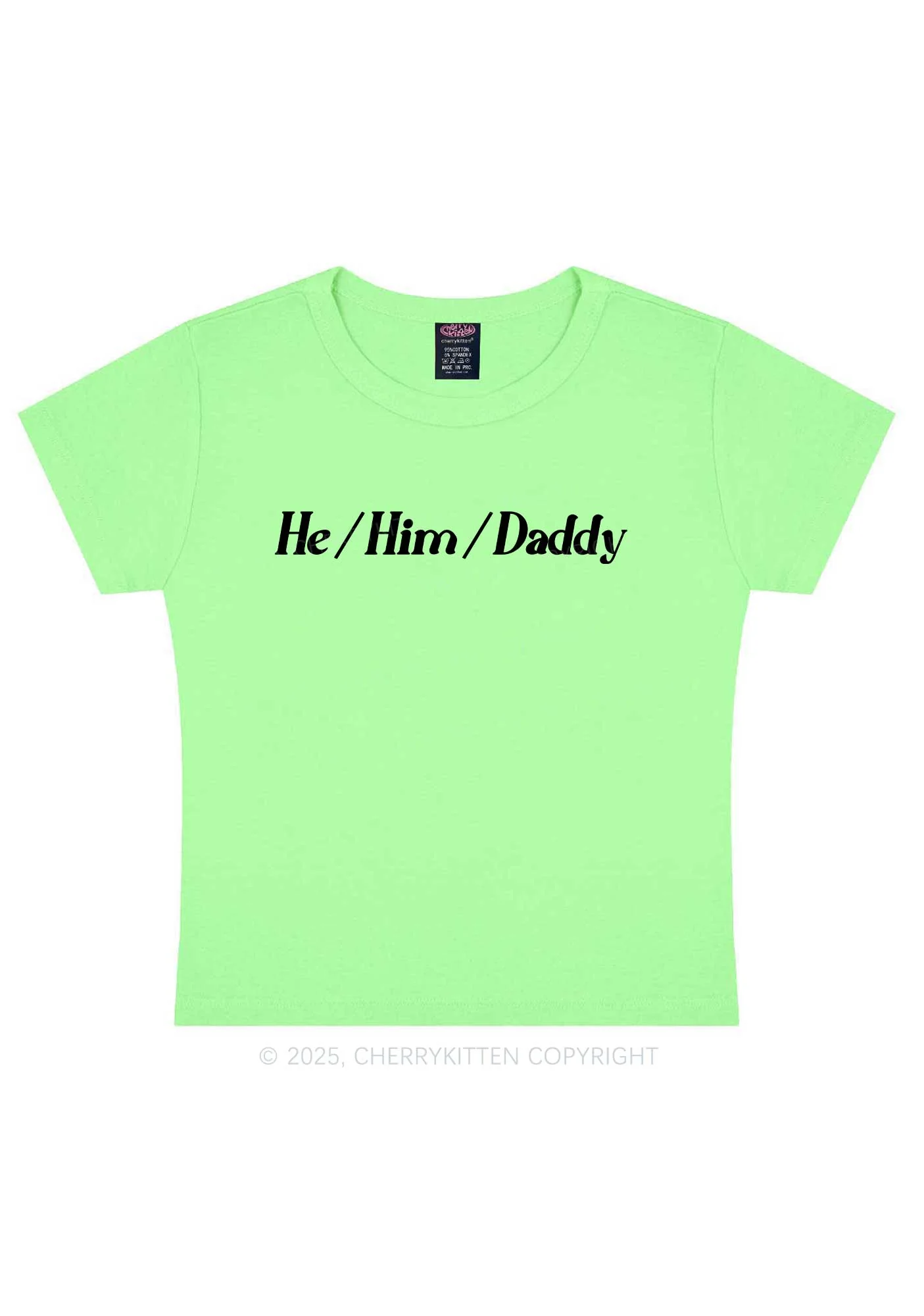 He Him Daddy Pride Y2K Baby Tee Cherrykitten - Image 11