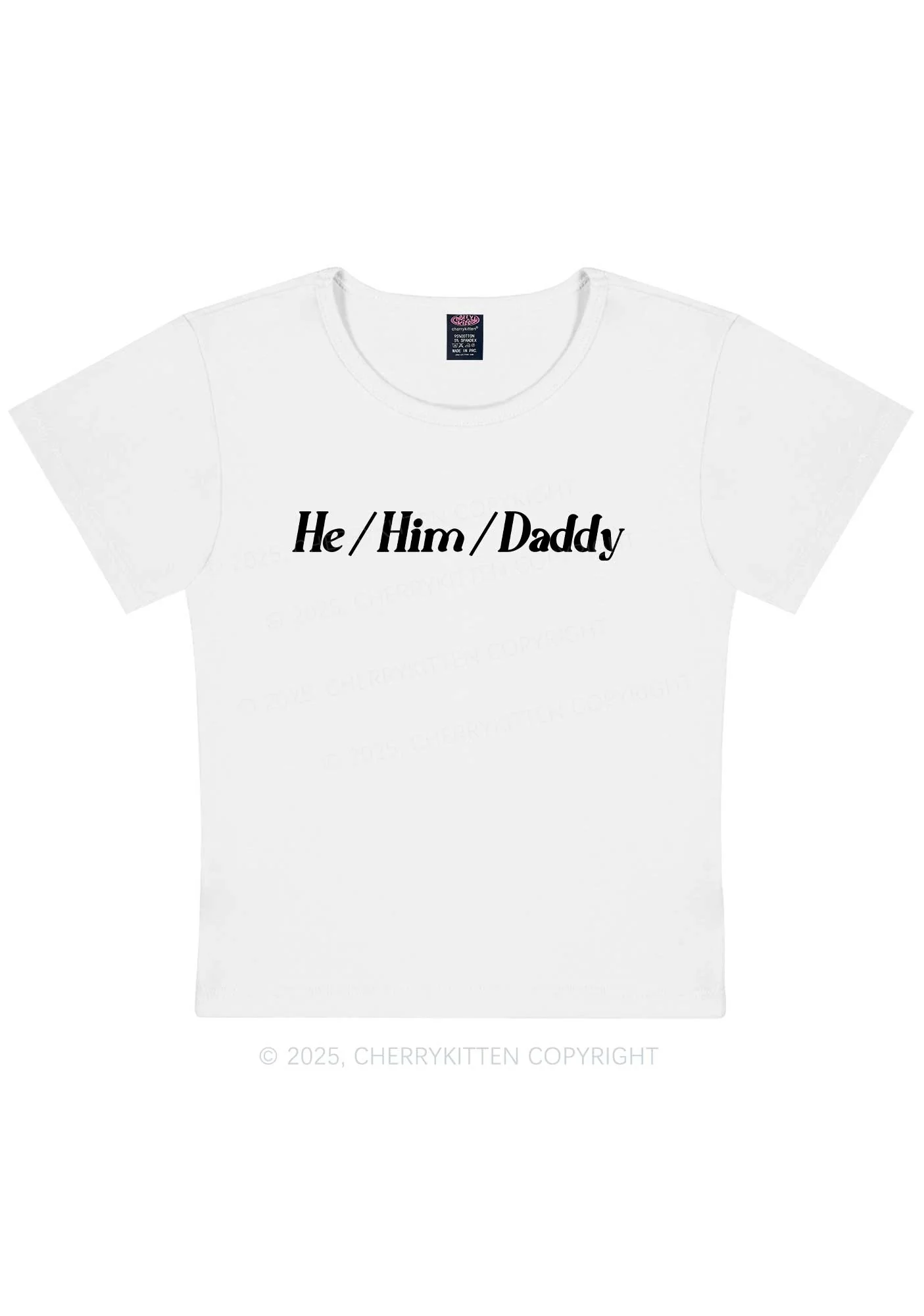 He Him Daddy Pride Y2K Baby Tee Cherrykitten - Image 5