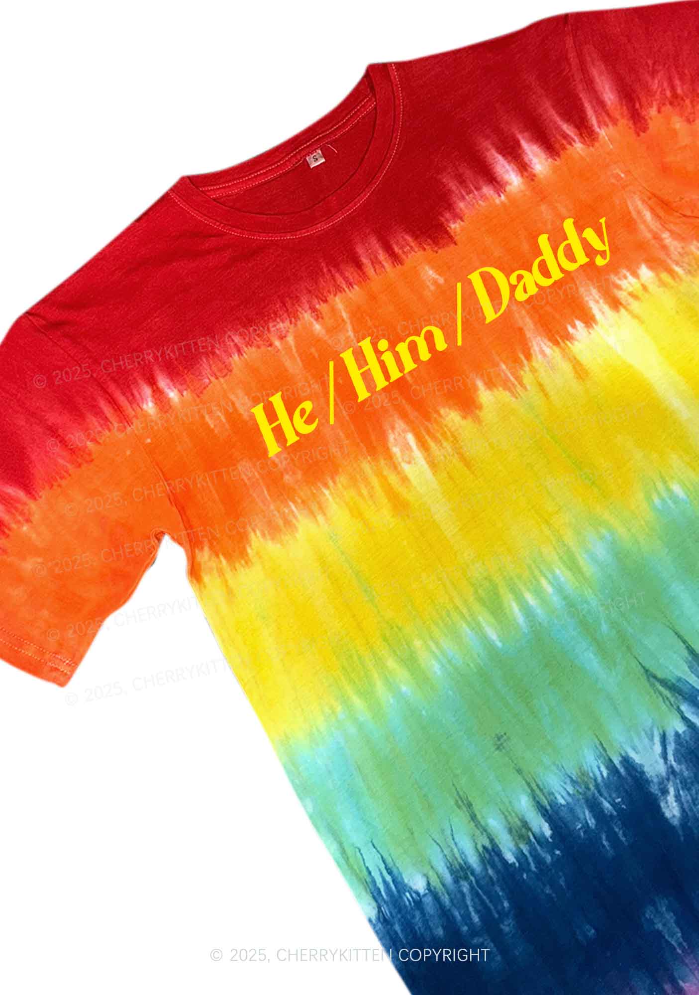 He Him Daddy Pride Y2K Tie Dye Shirts Cherrykitten - Image 2