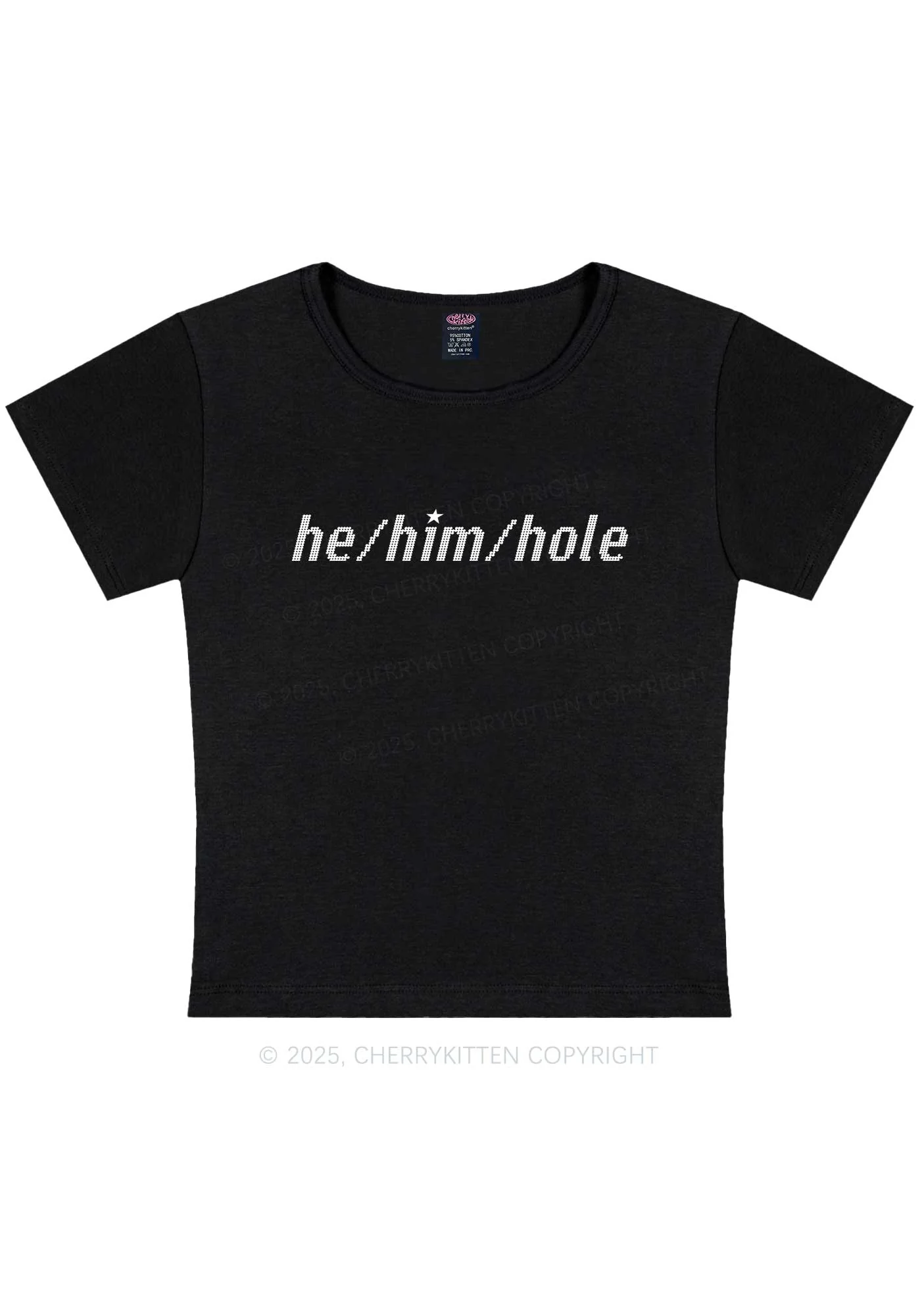 He Him Hole Pride Y2K Baby Tee Cherrykitten - Image 4