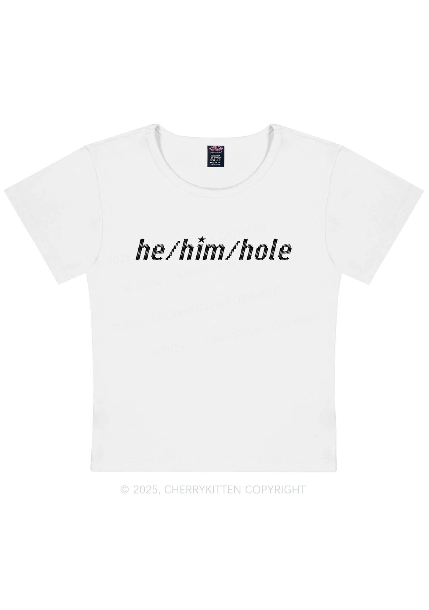 He Him Hole Pride Y2K Baby Tee Cherrykitten - Image 6
