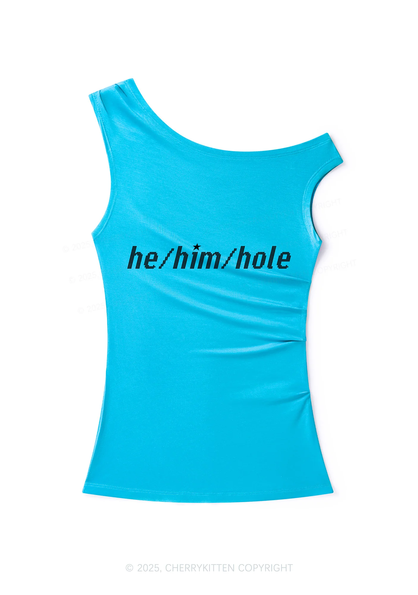 He Him Hole Pride Y2K Off Shoulder Tank Top Cherrykitten - Image 2