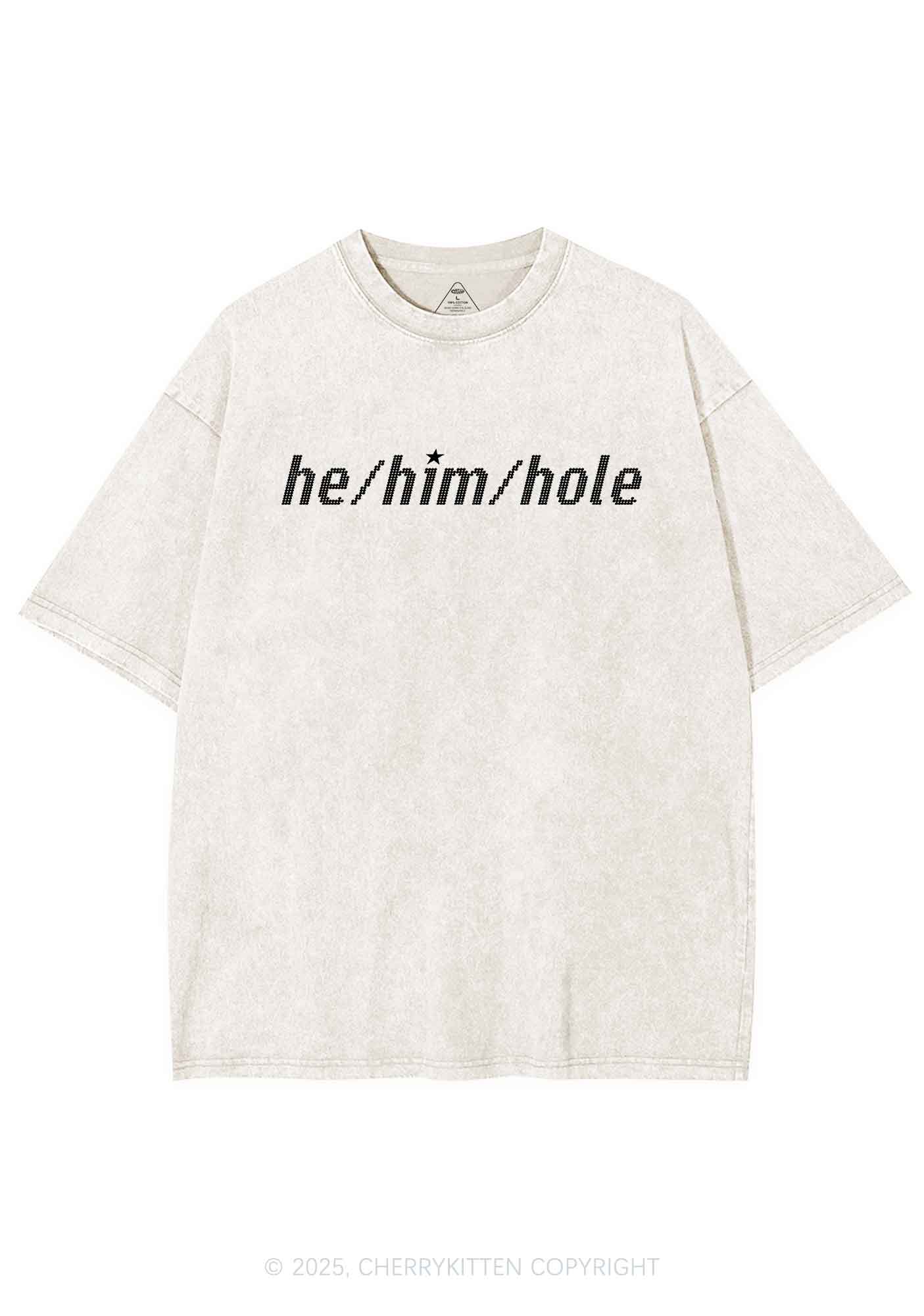 He Him Hole Pride Y2K Shirts Washed Tee Cherrykitten - Image 5