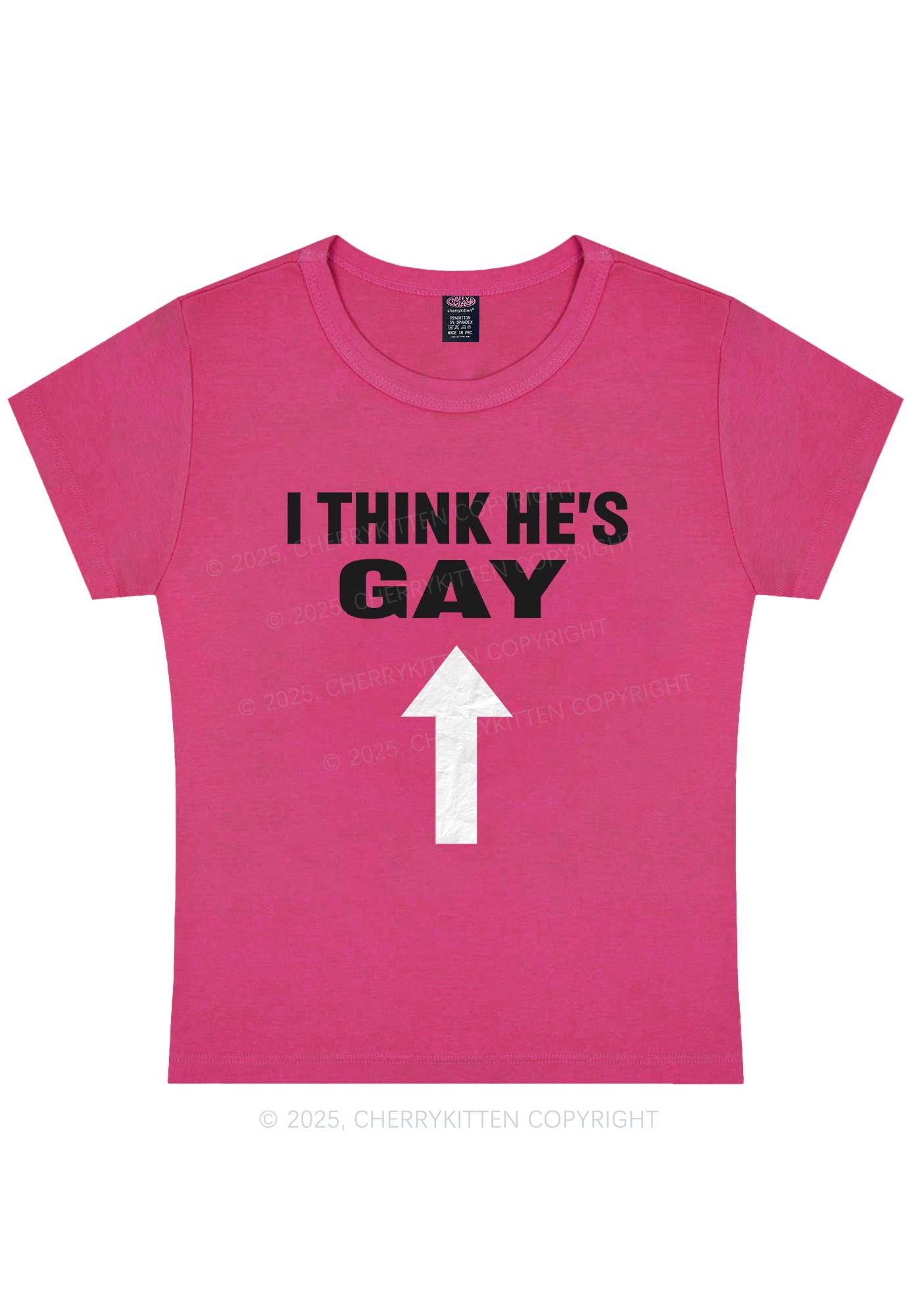 He Is Gay Y2K Baby Tee Cherrykitten - Image 7