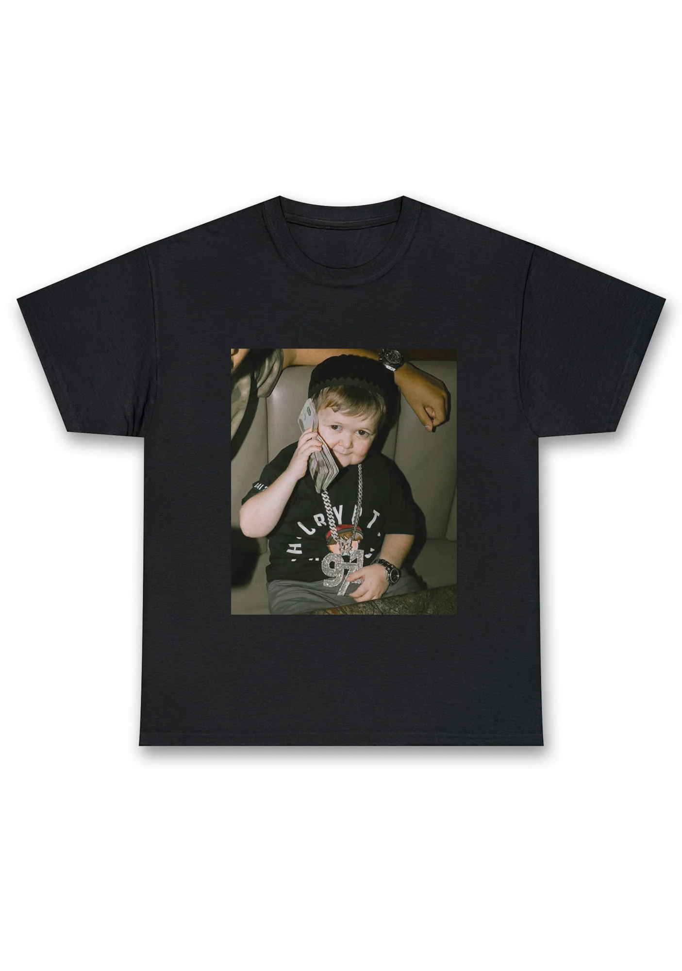 He Is Pretending To Call Chunky Shirt - Image 2