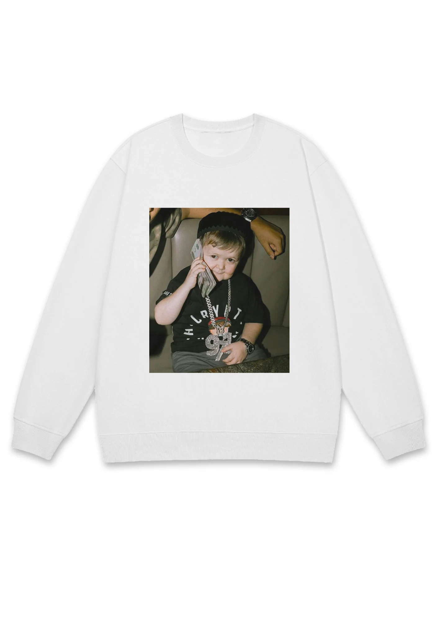 He Is Pretending To Call Y2K Sweatshirt - Image 3
