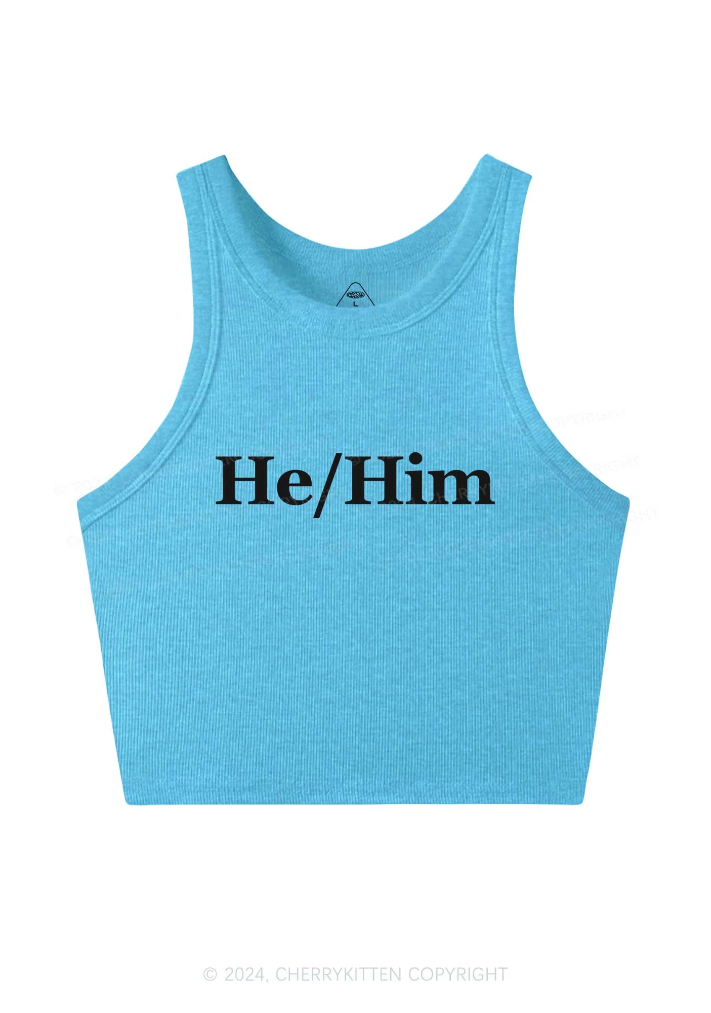 He Or Him Y2K Crop Tank Top Cherrykitten - Image 5