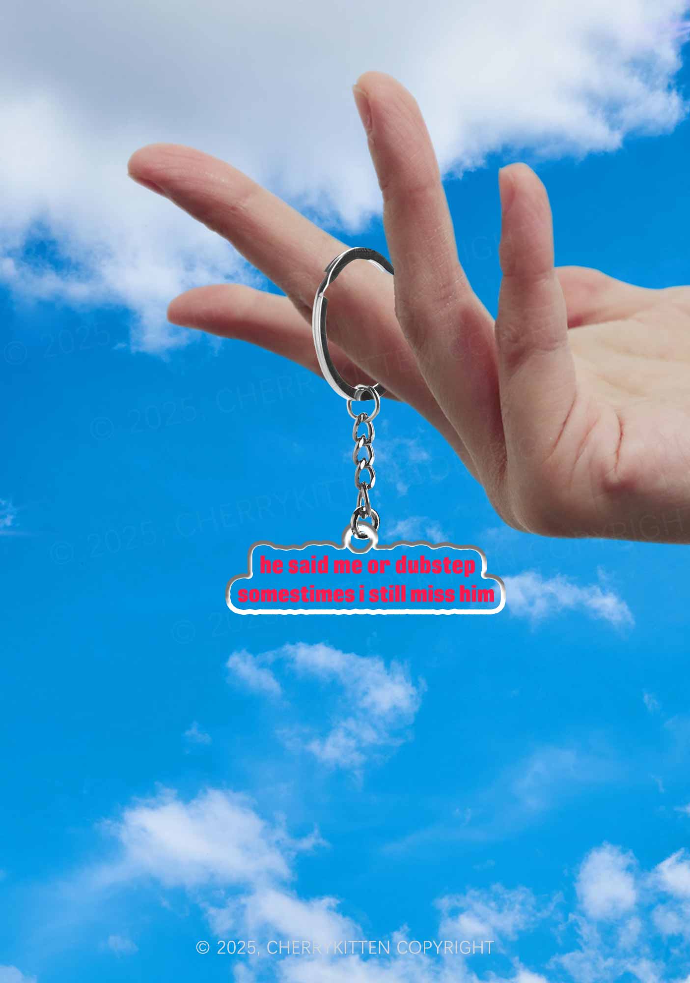 He Said Dubstep 1Pc Y2K Keychain Cherrykitten - Image 2