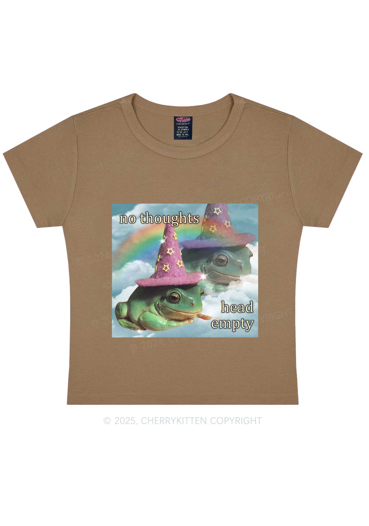 Head Empty Frog Y2K Baby Tee Cherrykitten - Image 10