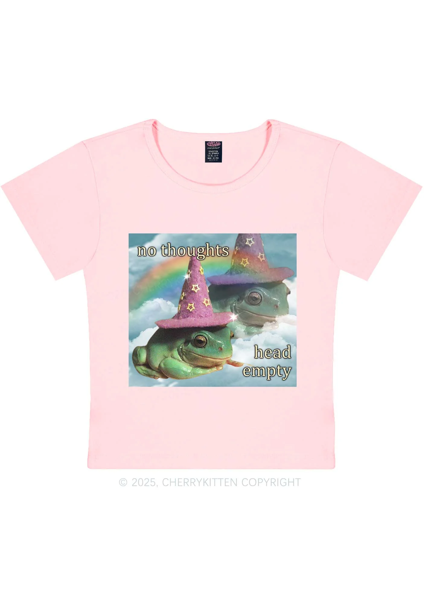 Head Empty Frog Y2K Baby Tee Cherrykitten - Image 11