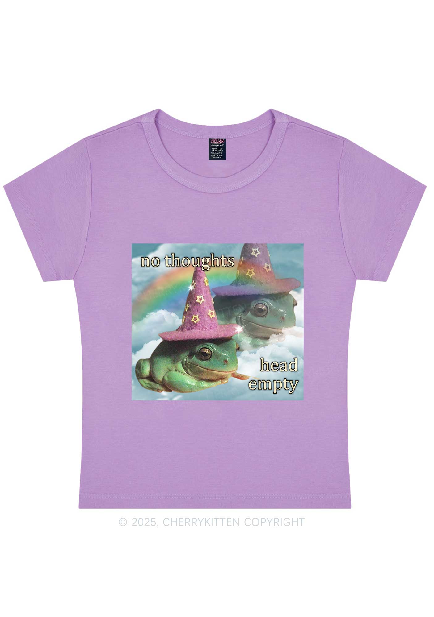 Head Empty Frog Y2K Baby Tee Cherrykitten - Image 5