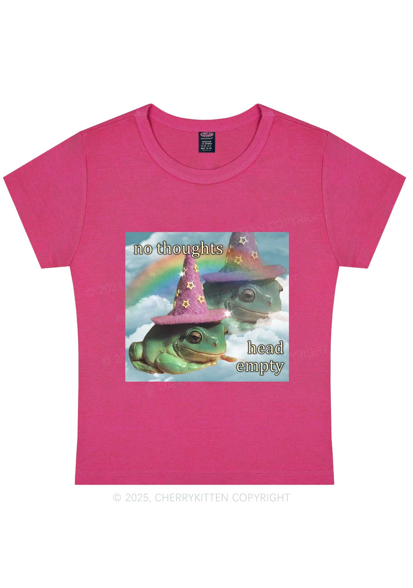 Head Empty Frog Y2K Baby Tee Cherrykitten - Image 6