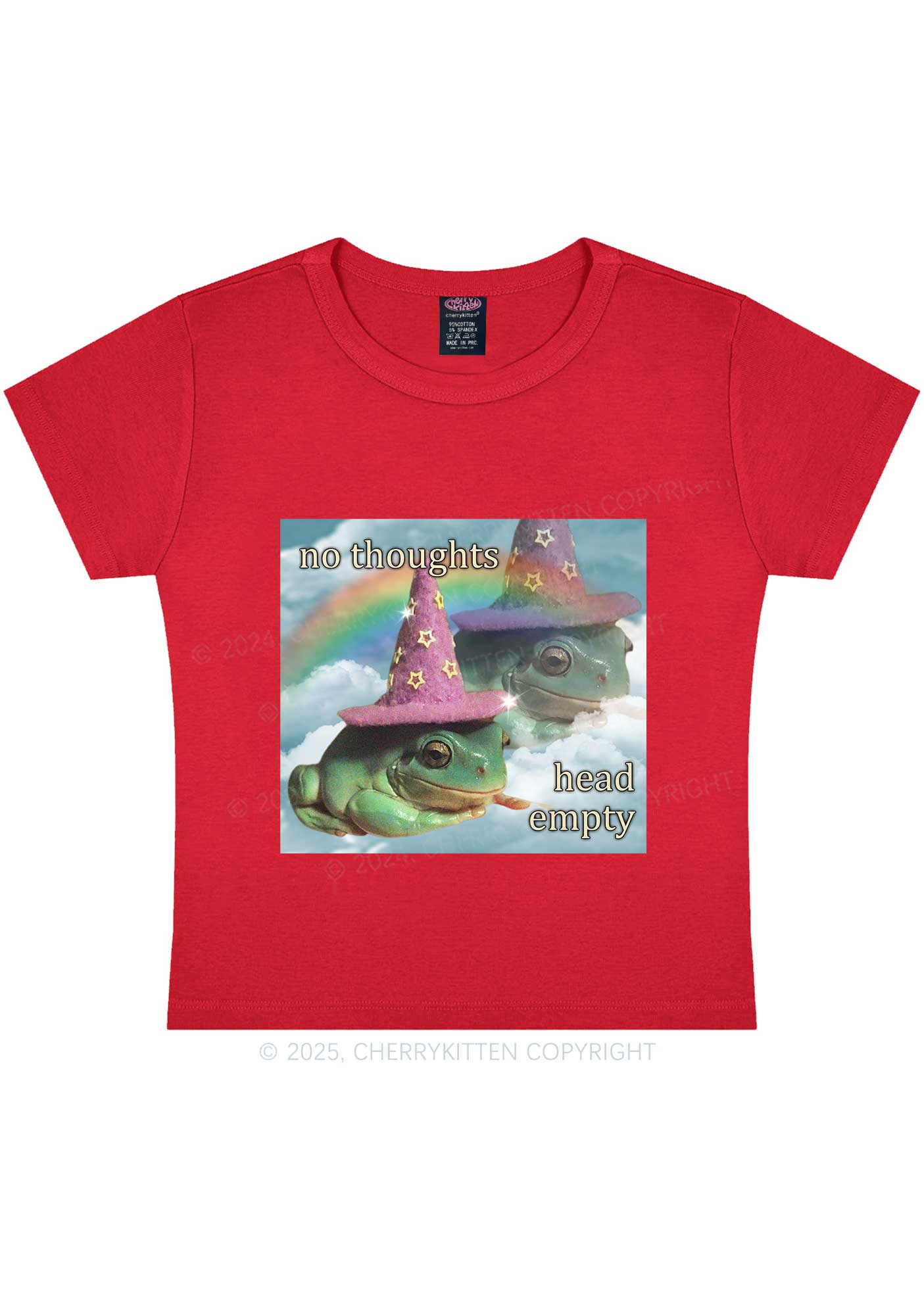 Head Empty Frog Y2K Baby Tee Cherrykitten - Image 7