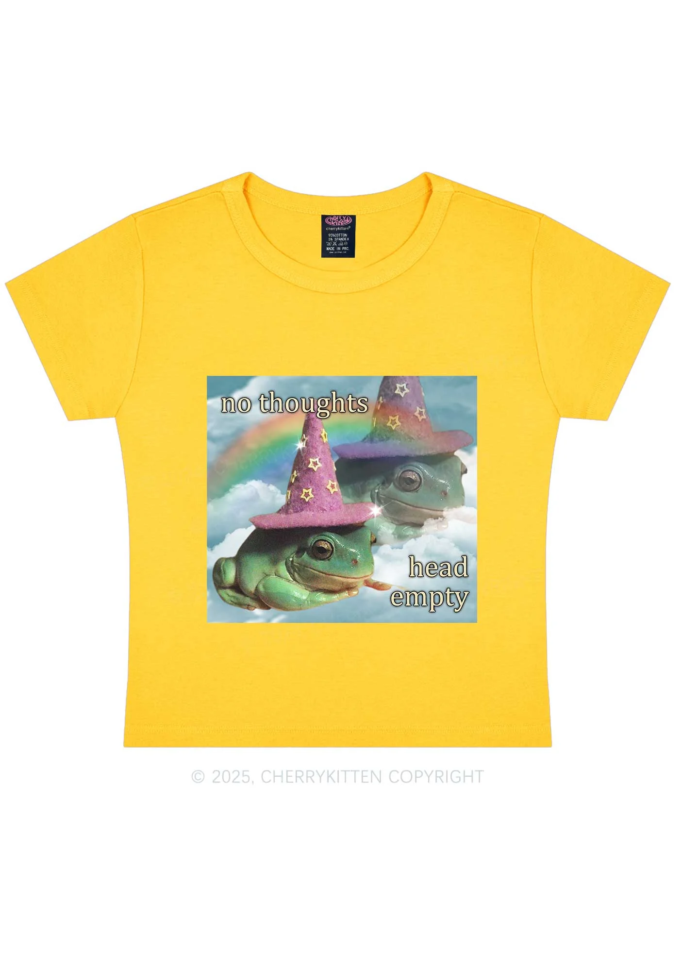 Head Empty Frog Y2K Baby Tee Cherrykitten - Image 8