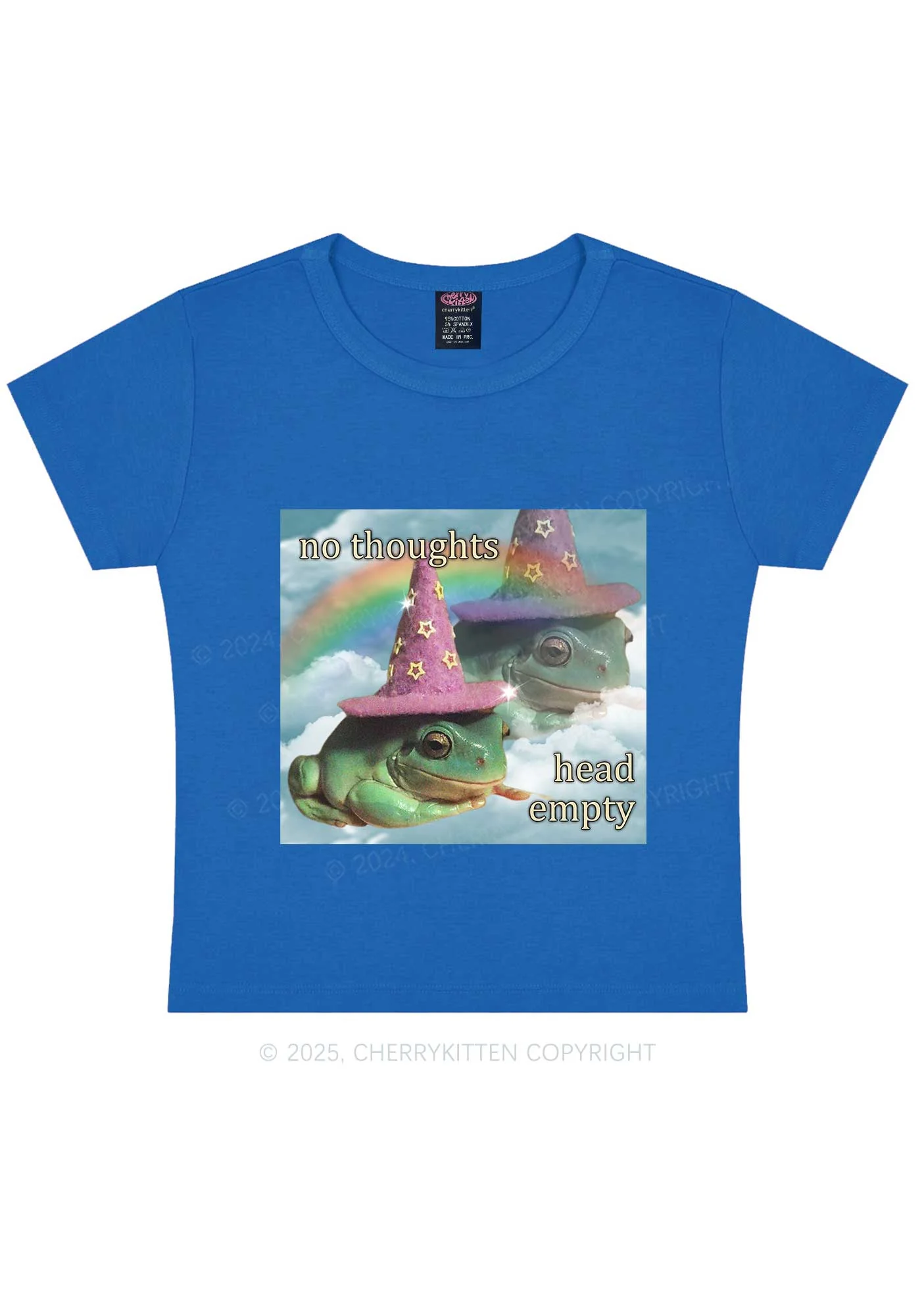 Head Empty Frog Y2K Baby Tee Cherrykitten - Image 9