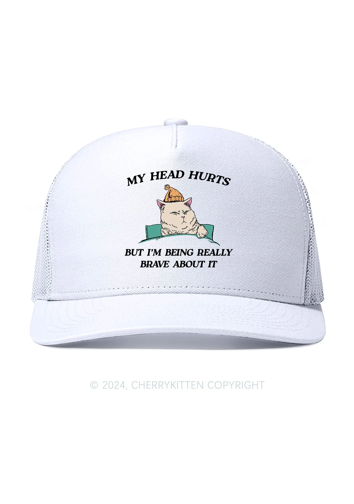 Head Hurts Y2K Trucker Mesh Hat Cherrykitten - Image 2
