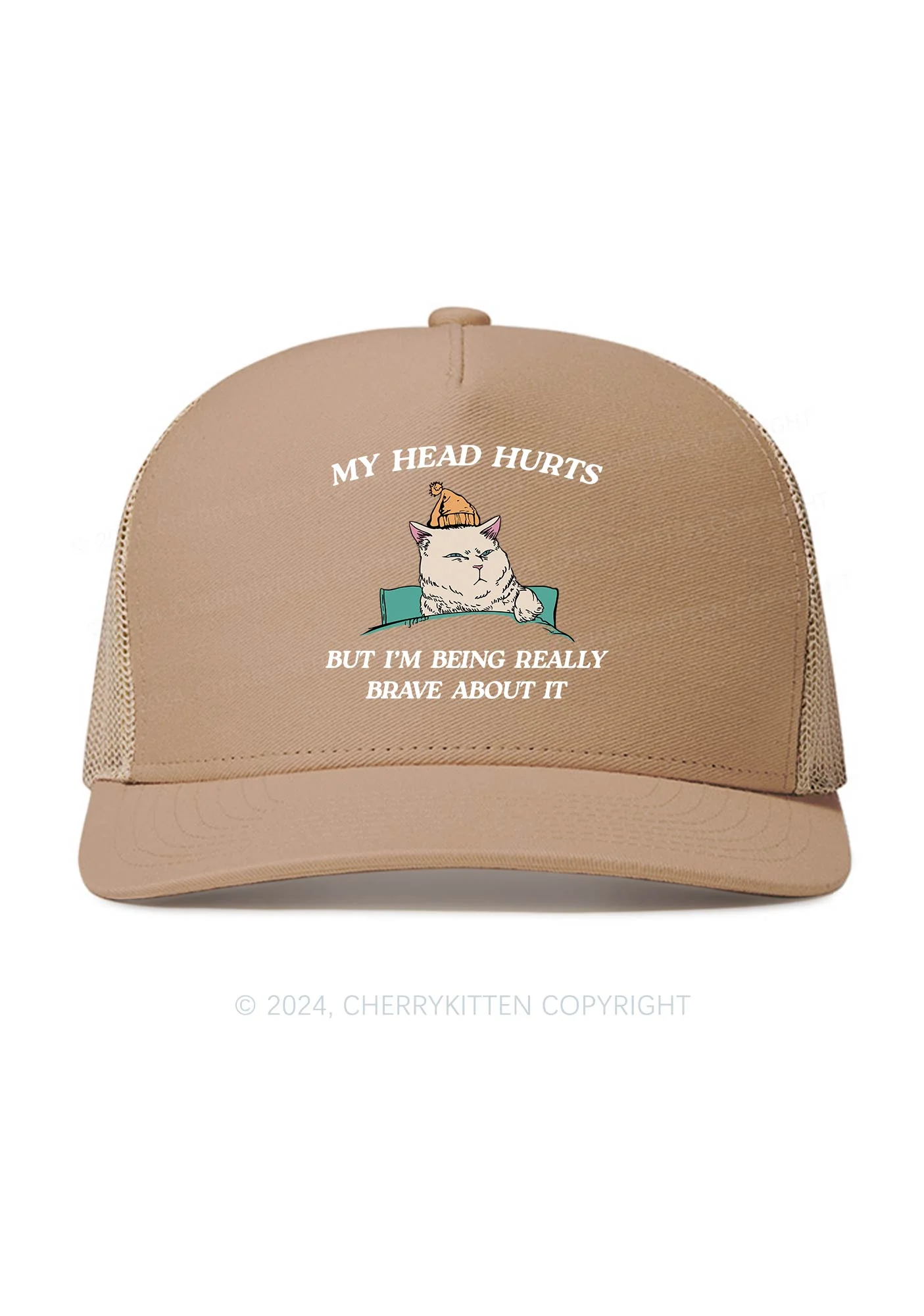 Head Hurts Y2K Trucker Mesh Hat Cherrykitten - Image 3