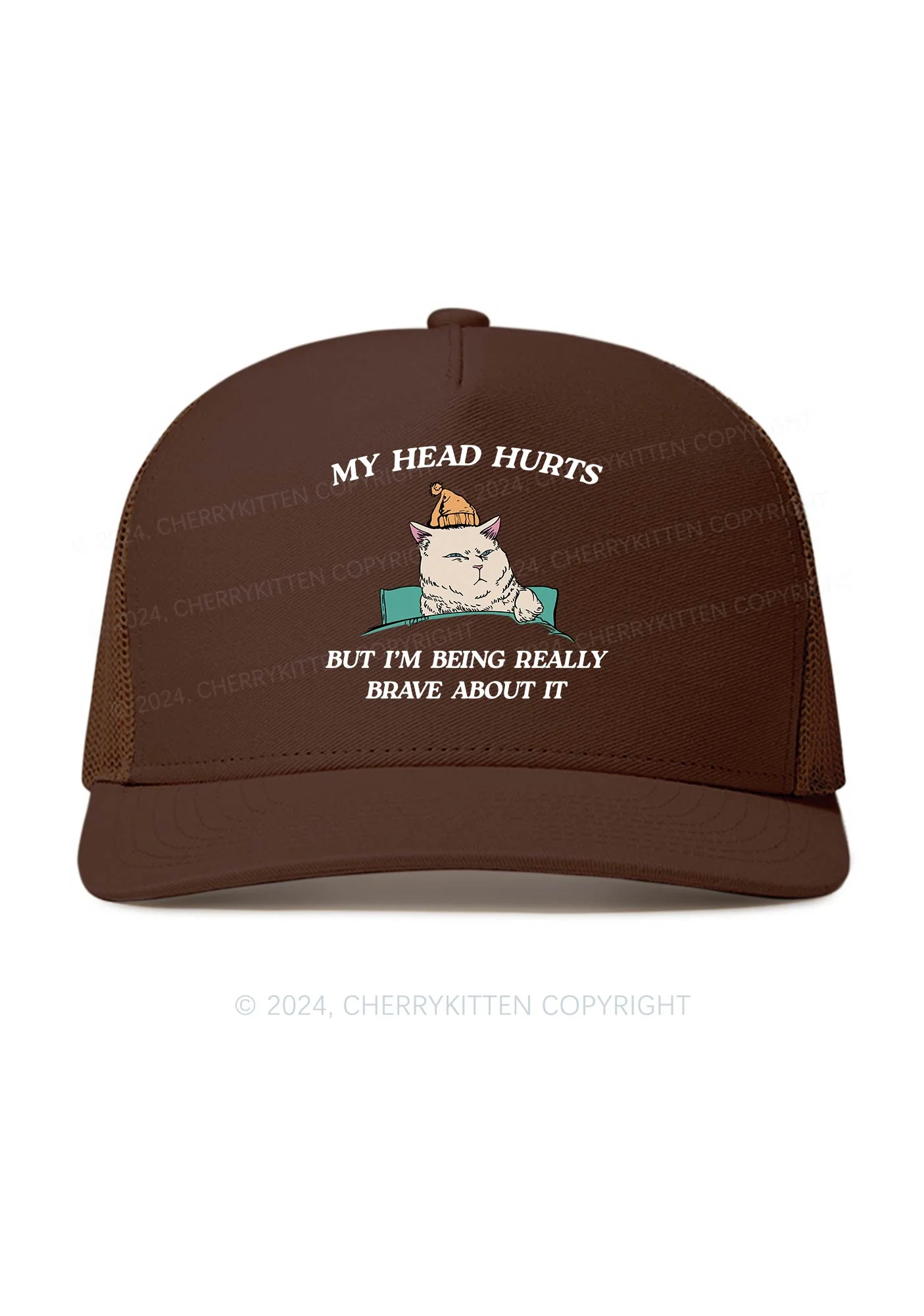 Head Hurts Y2K Trucker Mesh Hat Cherrykitten - Image 4