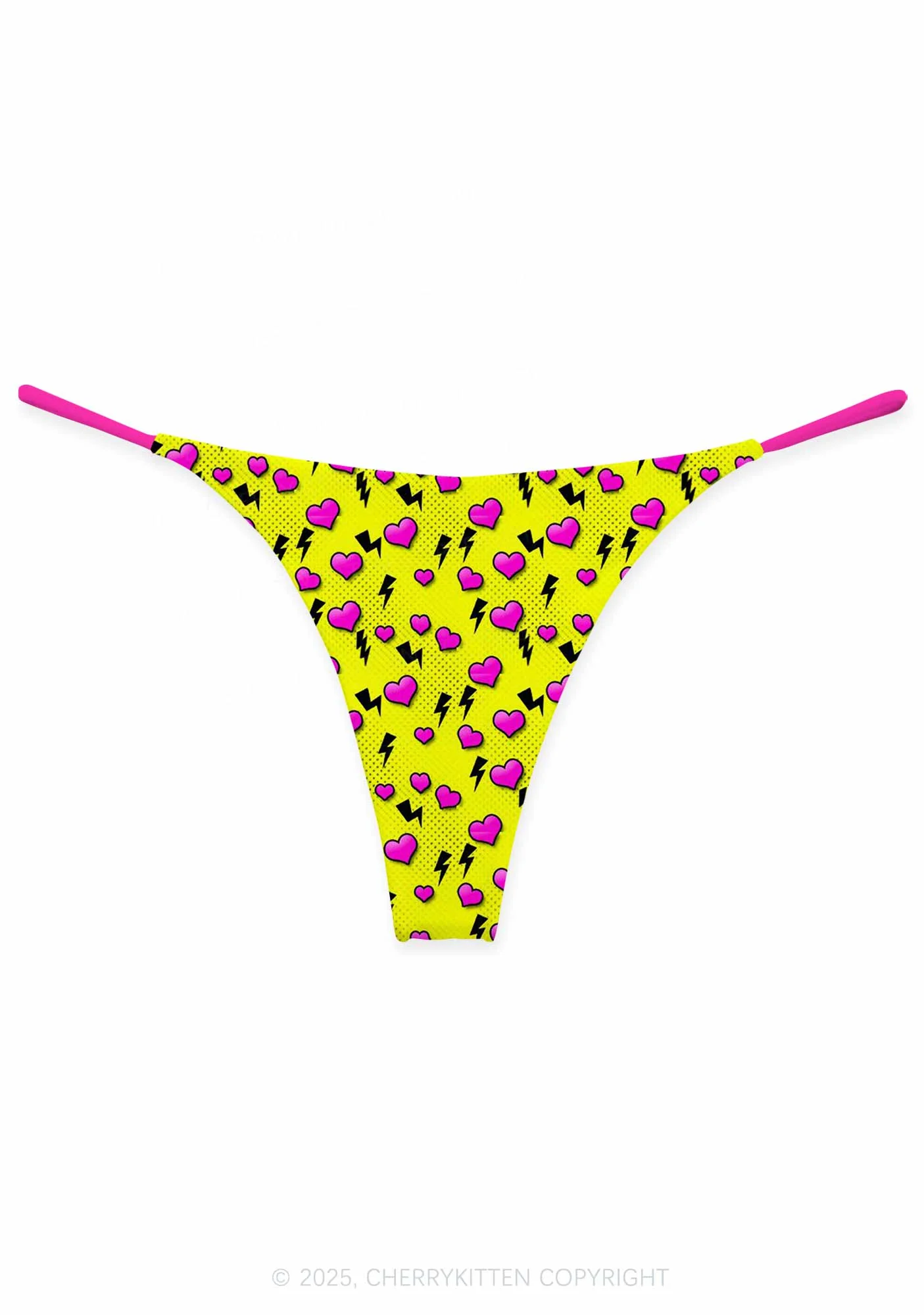 Heart Flash Valentine's Day Y2K Print Couples Thong Set Cherrykitten - Image 2