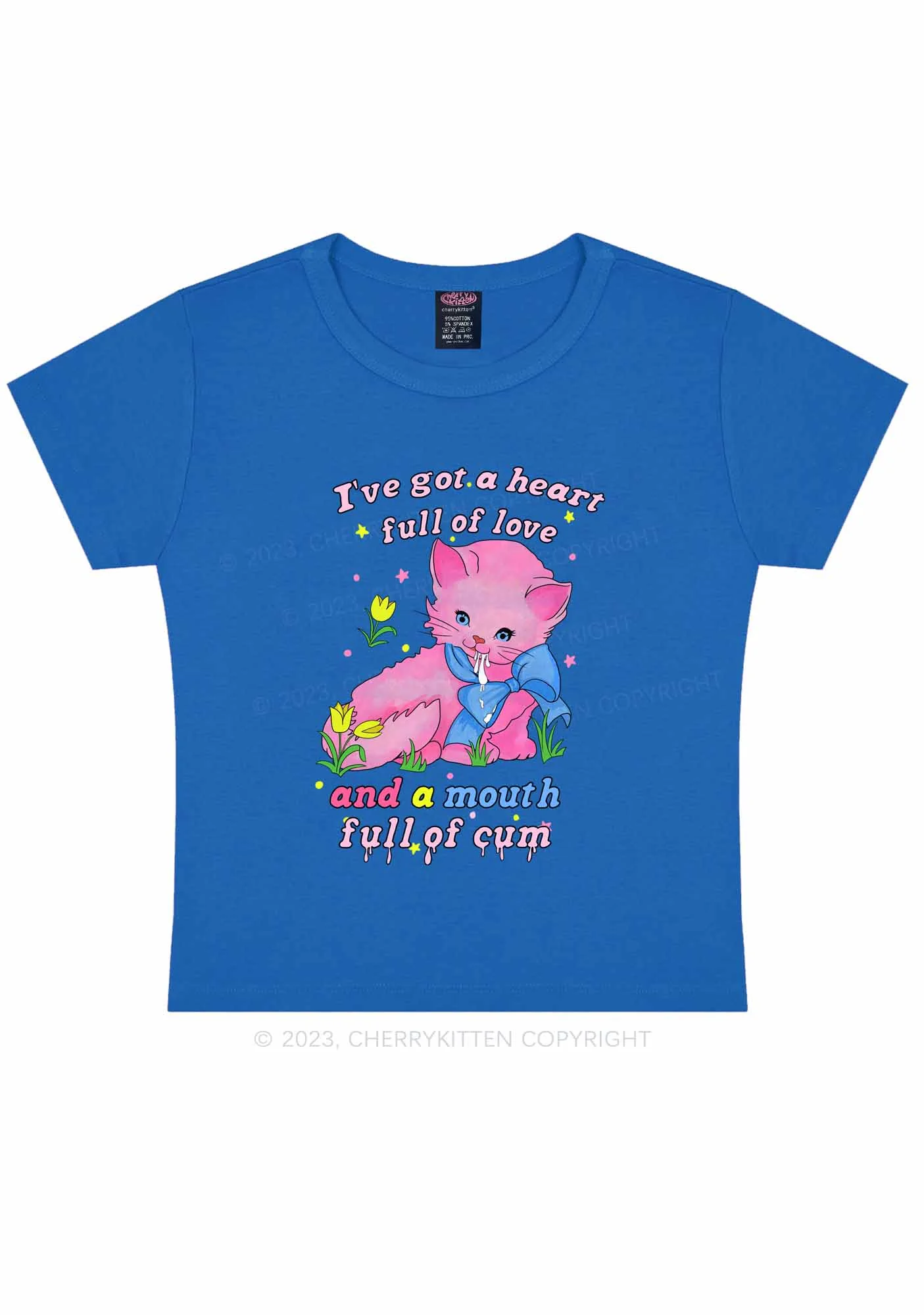 Heart Full Of Love Y2K Baby Tee Cherrykitten - Image 7