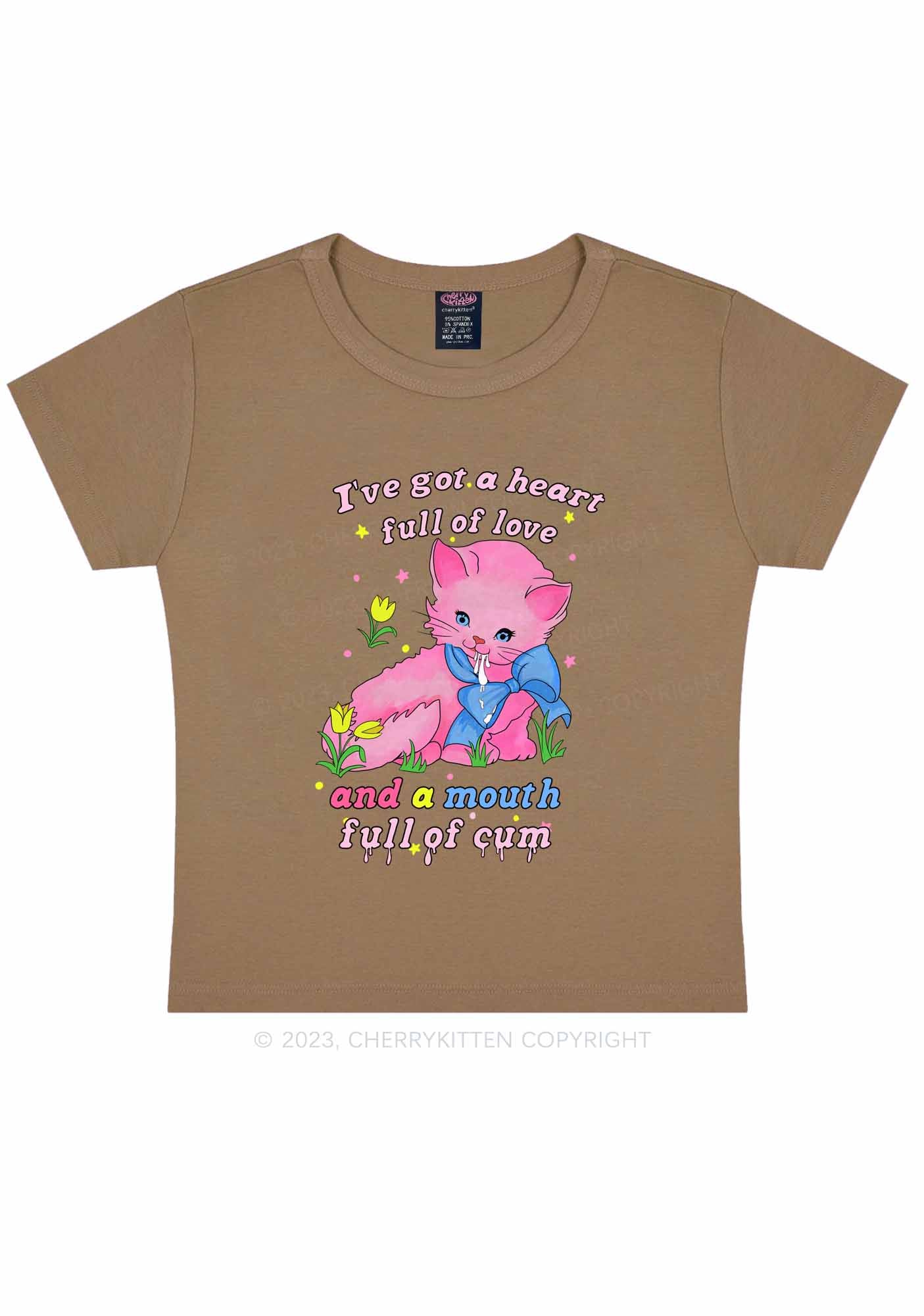 Heart Full Of Love Y2K Baby Tee Cherrykitten - Image 8