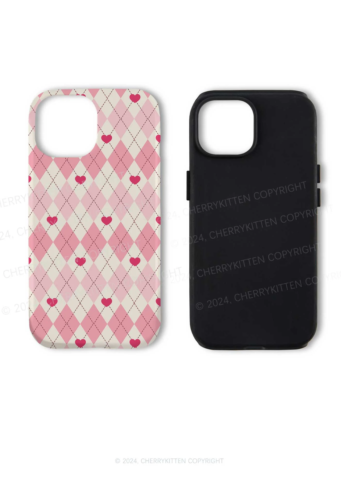 Heart Plaid Y2K Phone Case Cherrykitten - Image 4