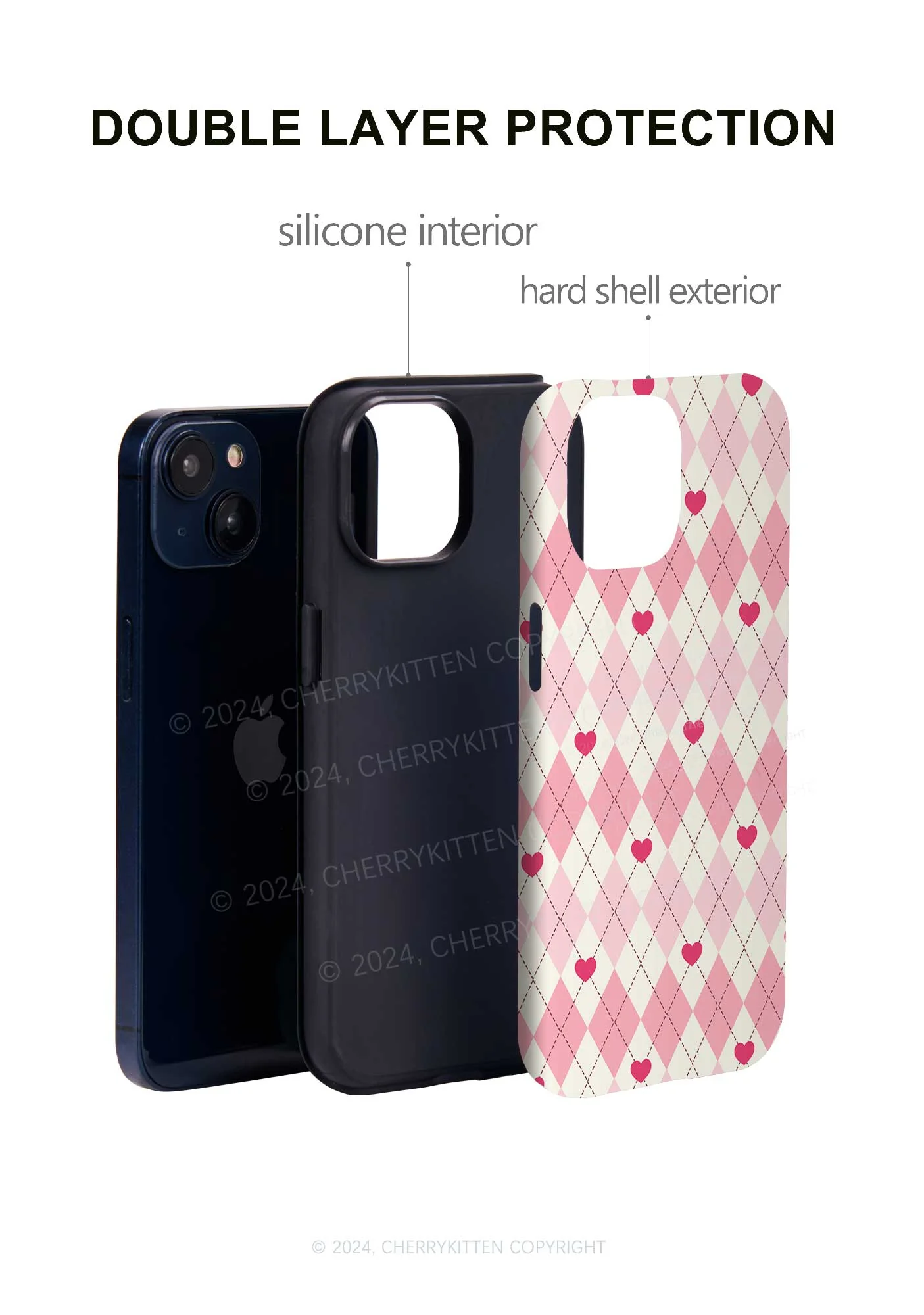 Heart Plaid Y2K Phone Case Cherrykitten - Image 5