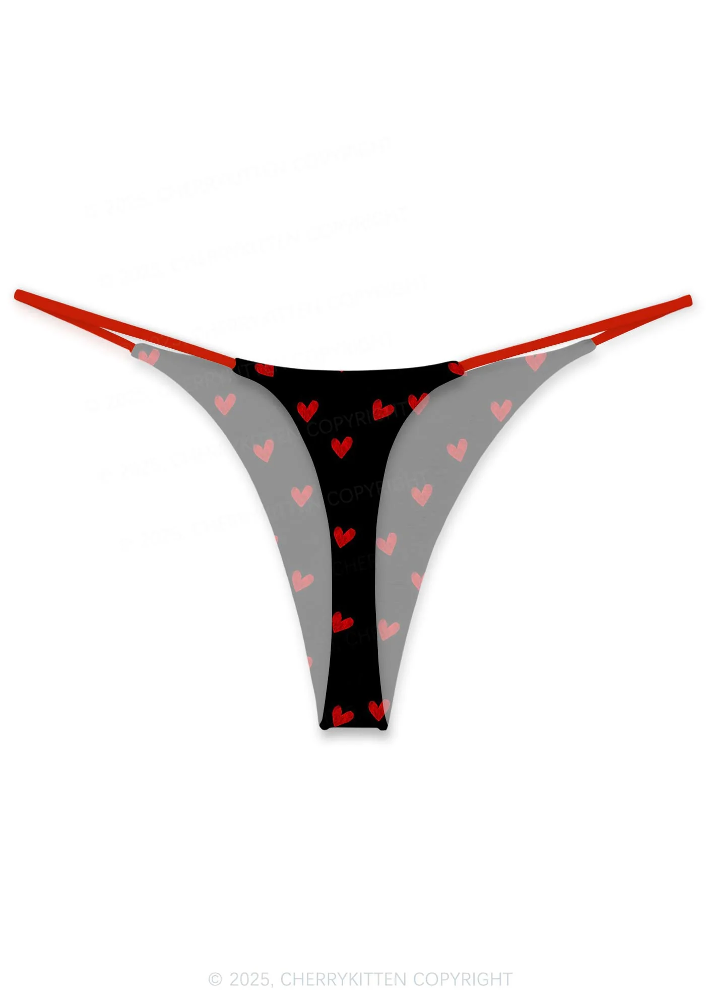 Hearts Fly Valentine's Day Y2K Print Couples Boxer Thong Set Cherrykitten - Image 3