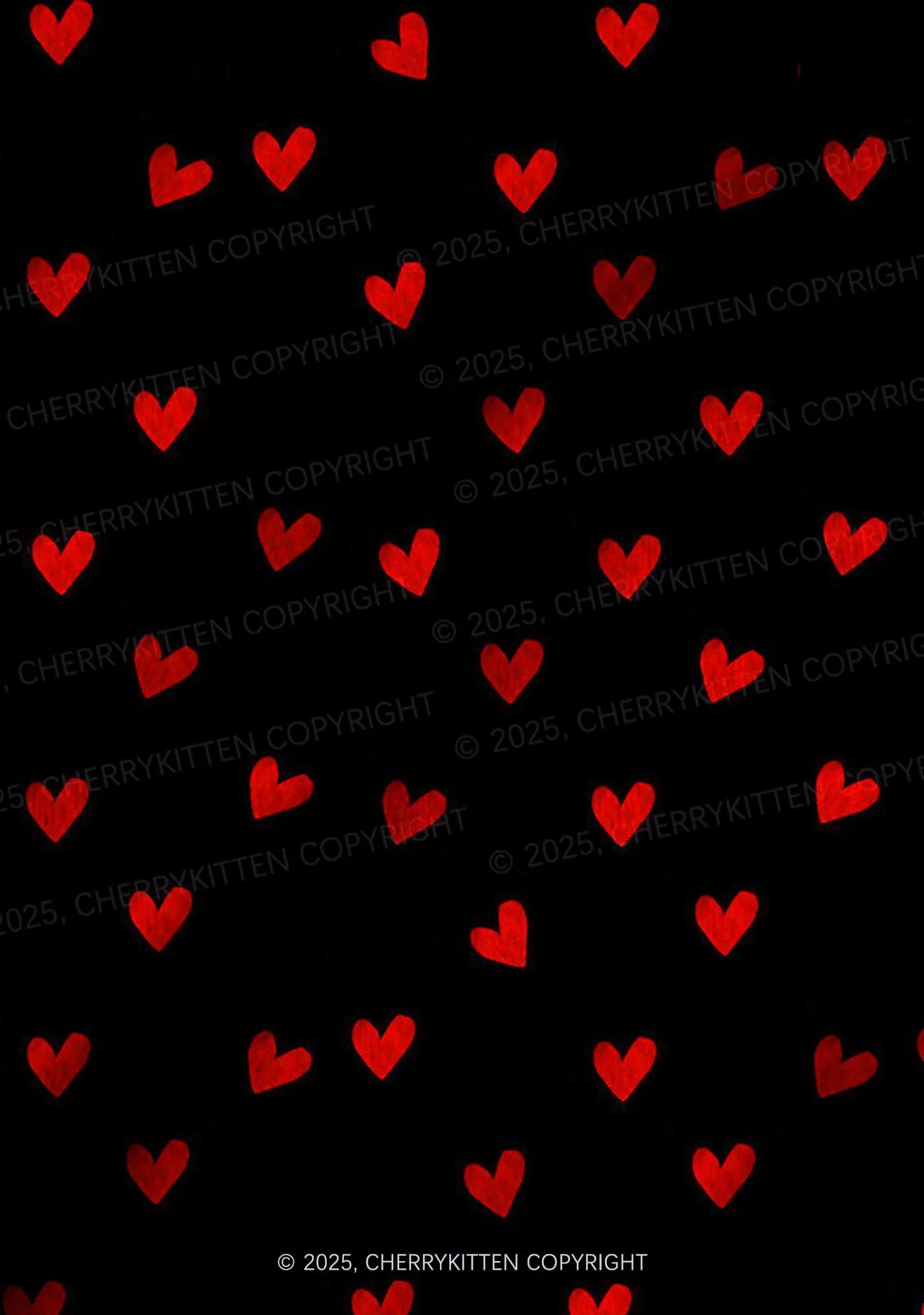 Hearts Fly Valentine's Day Y2K Print Long Sleeve Pajama Set Cherrykitten - Image 3