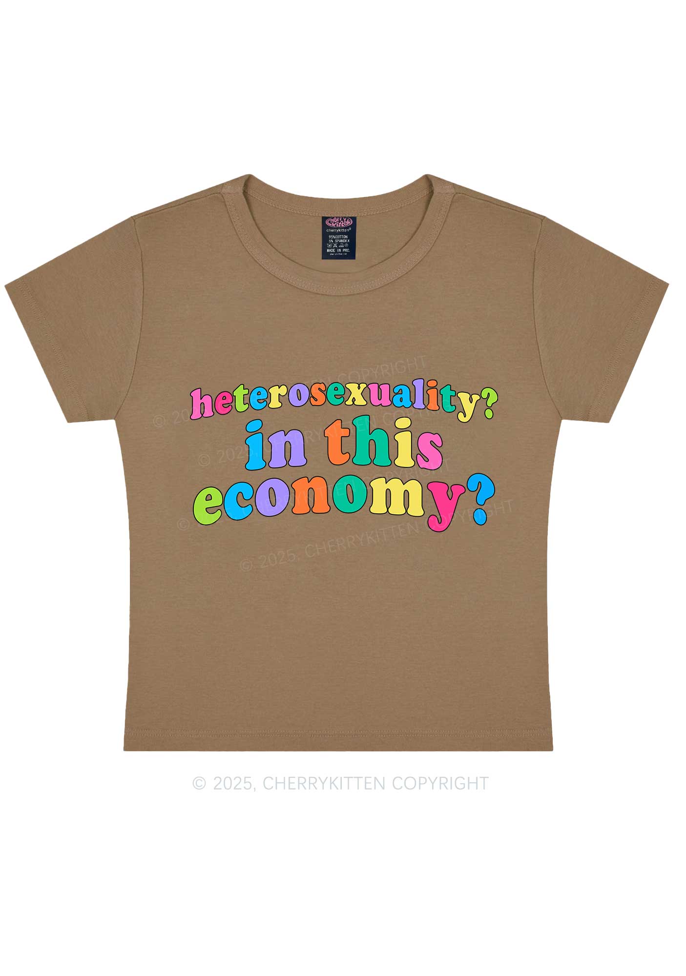 Heterosexuality In This Economy Pride Y2K Baby Tee Cherrykitten - Image 10