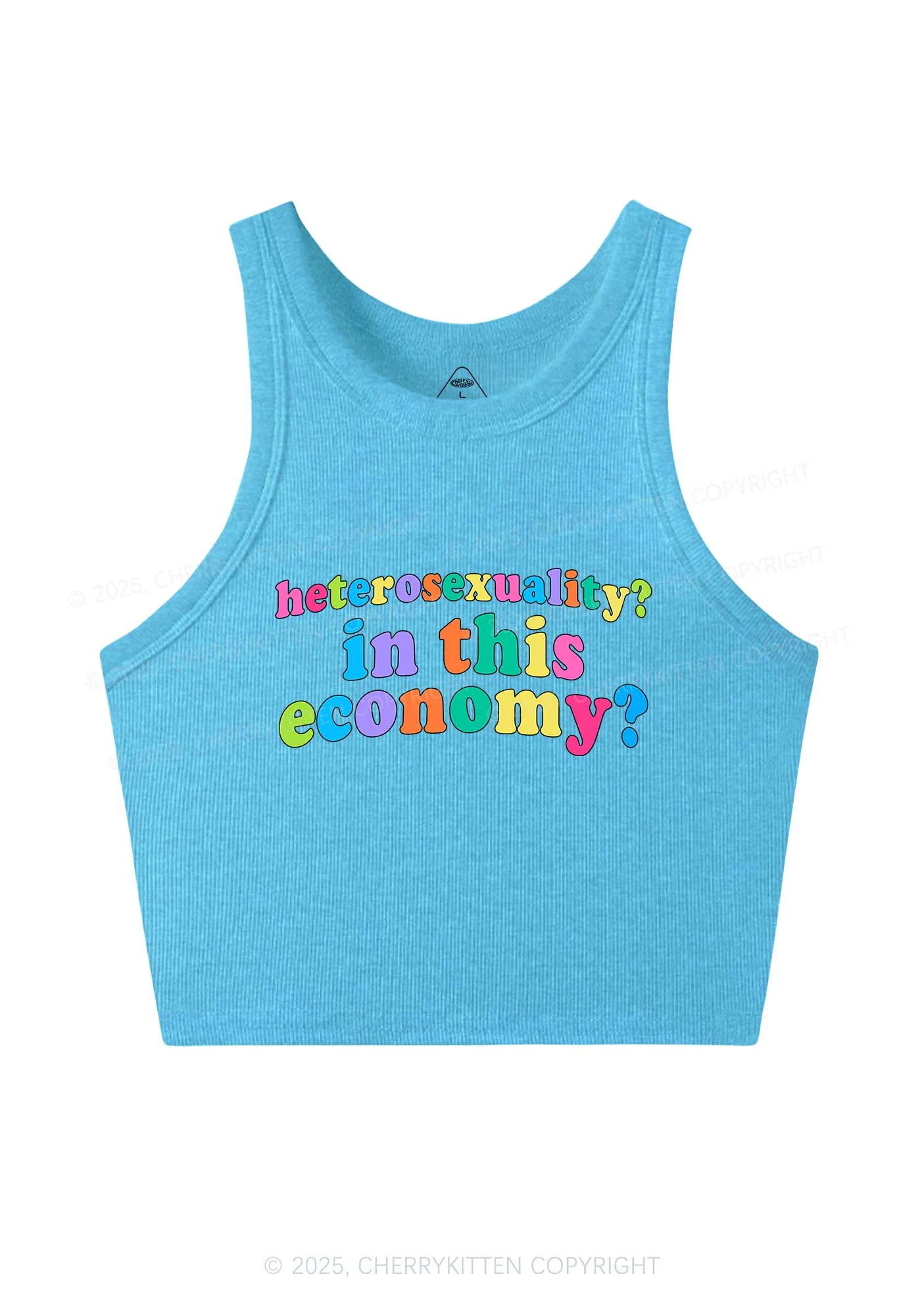 Heterosexuality In This Economy Pride Y2K Crop Tank Top Cherrykitten - Image 5