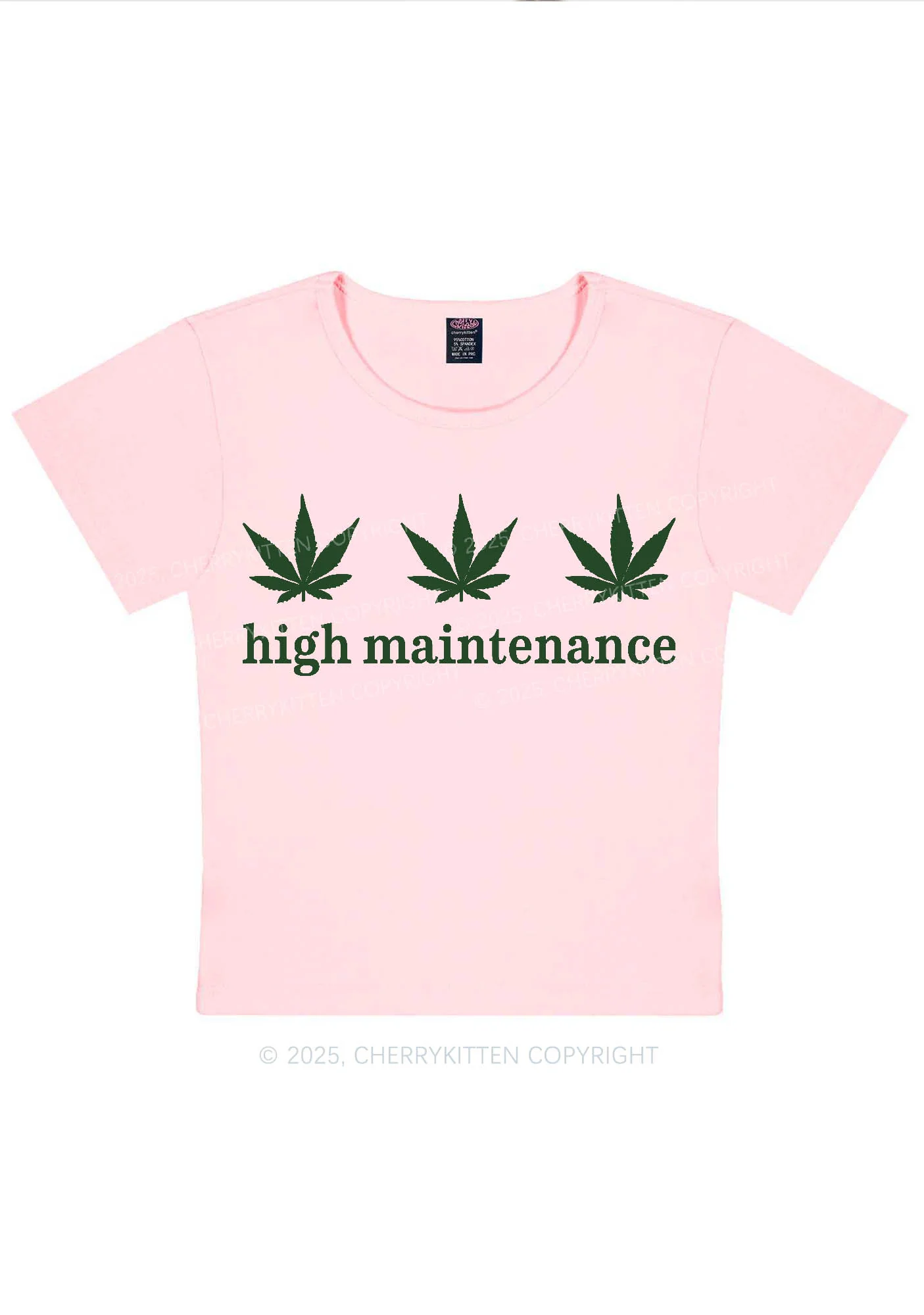 High Maintenance Y2K Baby Tee Cherrykitten - Image 11