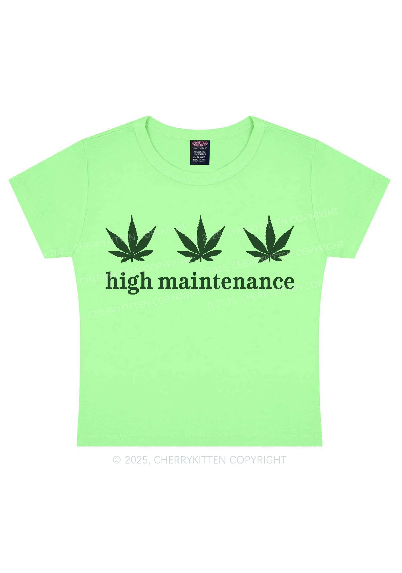 High Maintenance Y2K Baby Tee Cherrykitten - Image 12