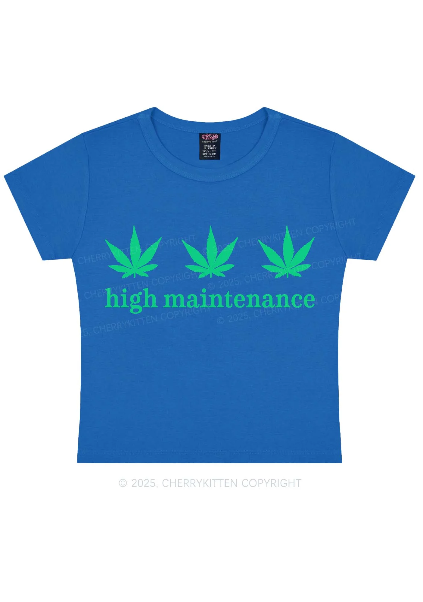 High Maintenance Y2K Baby Tee Cherrykitten - Image 9
