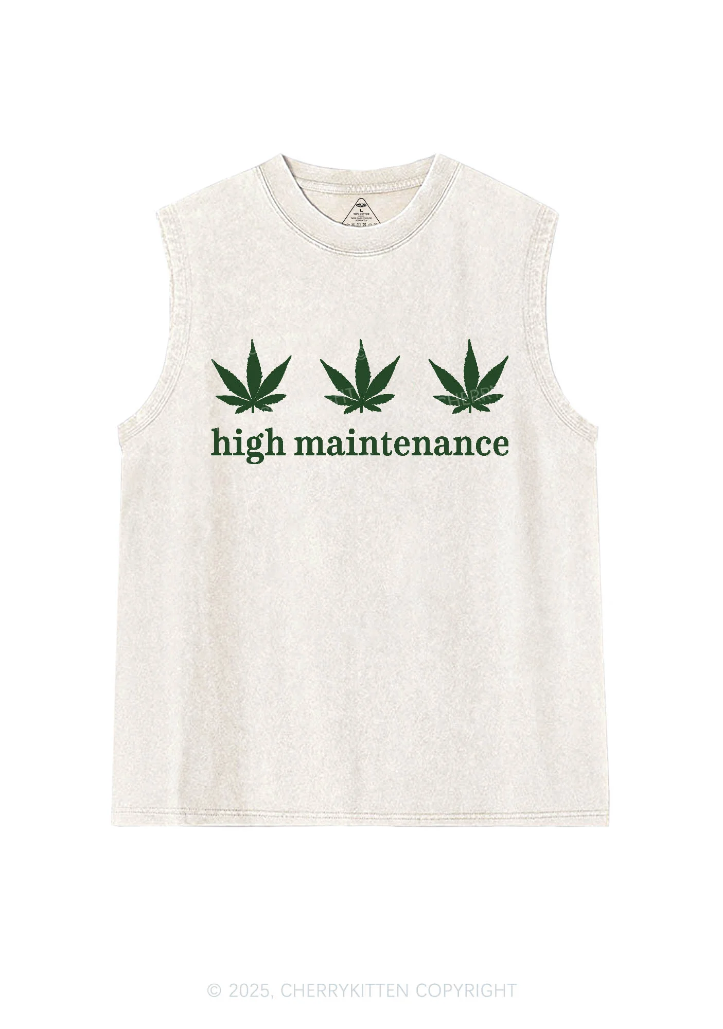 High Maintenance Y2K Washed Tank Cherrykitten - Image 3