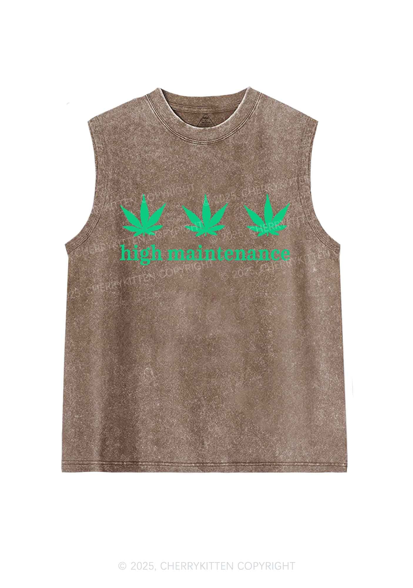 High Maintenance Y2K Washed Tank Cherrykitten - Image 5