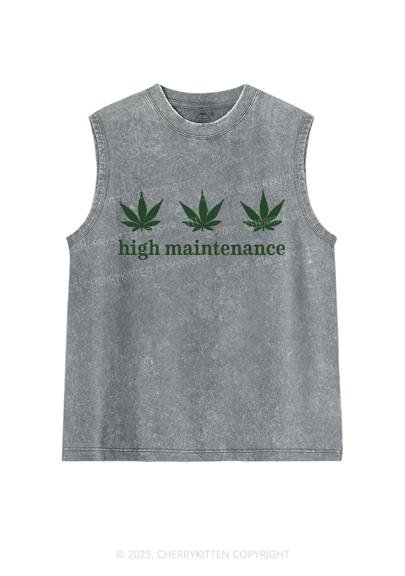 High Maintenance Y2K Washed Tank Cherrykitten - Image 6
