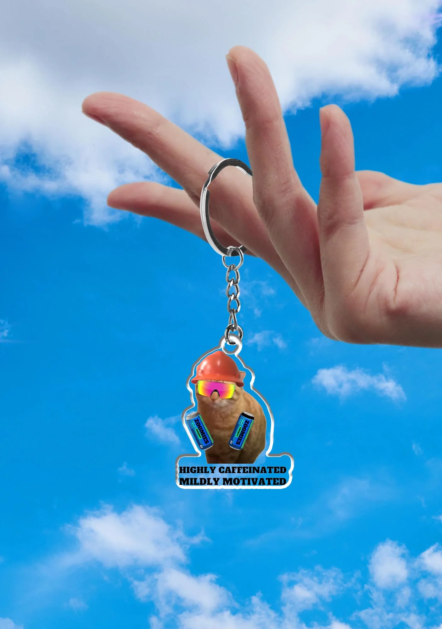 Highly Caffeinated 1Pc Y2K Keychain Cherrykitten - Image 2