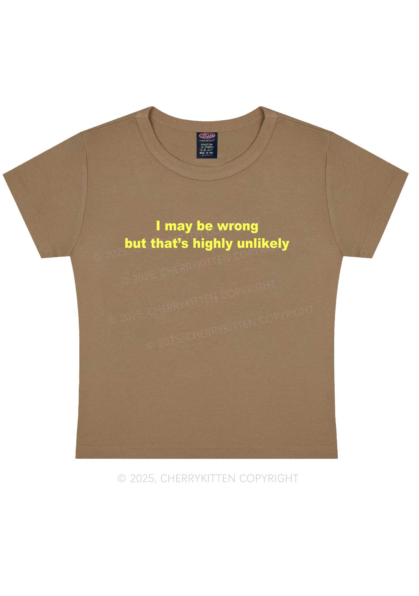 Highly Unlikely Y2K Baby Tee Cherrykitten - Image 11