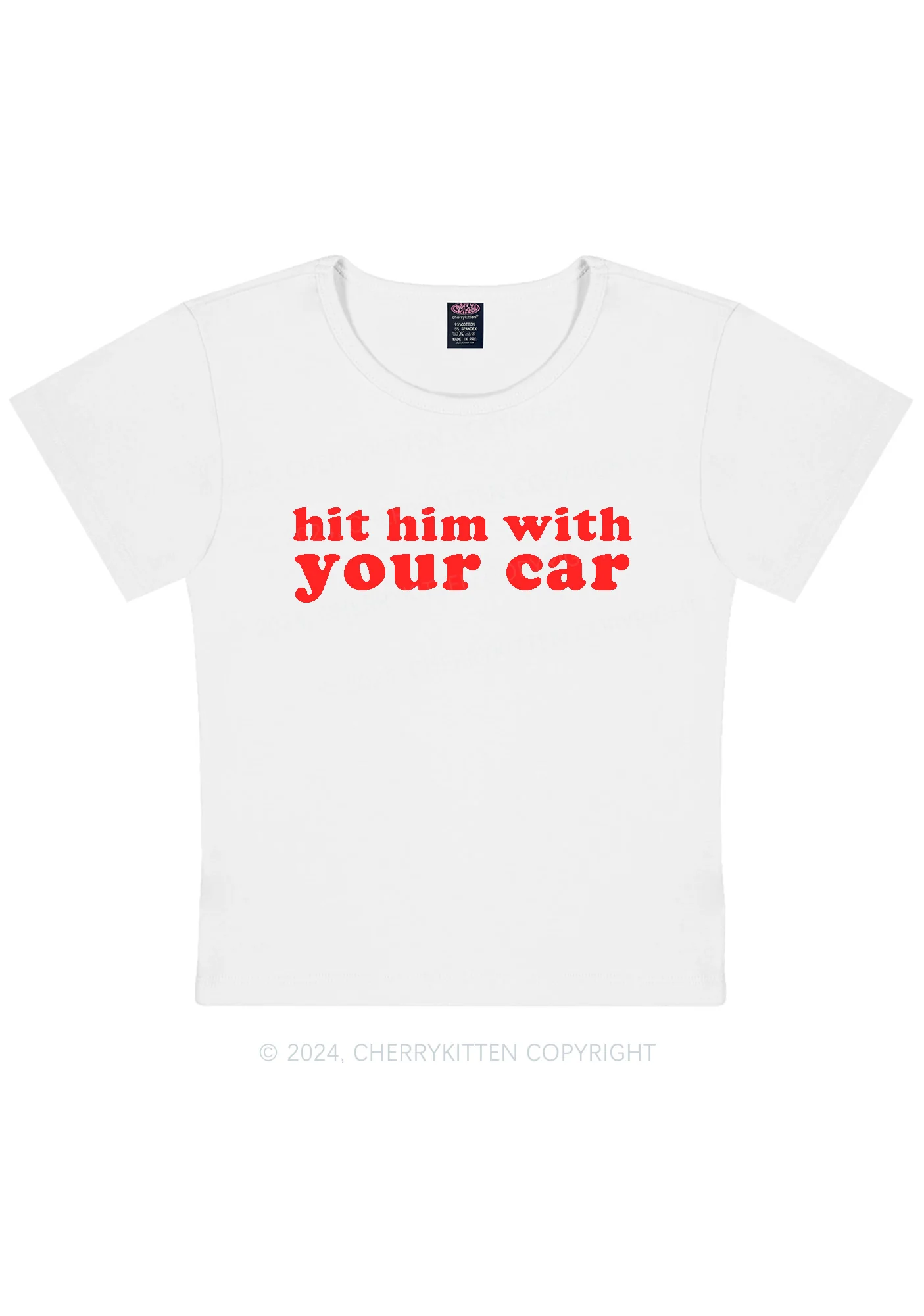 Hit Him Y2K Baby Tee Cherrykitten - Image 6