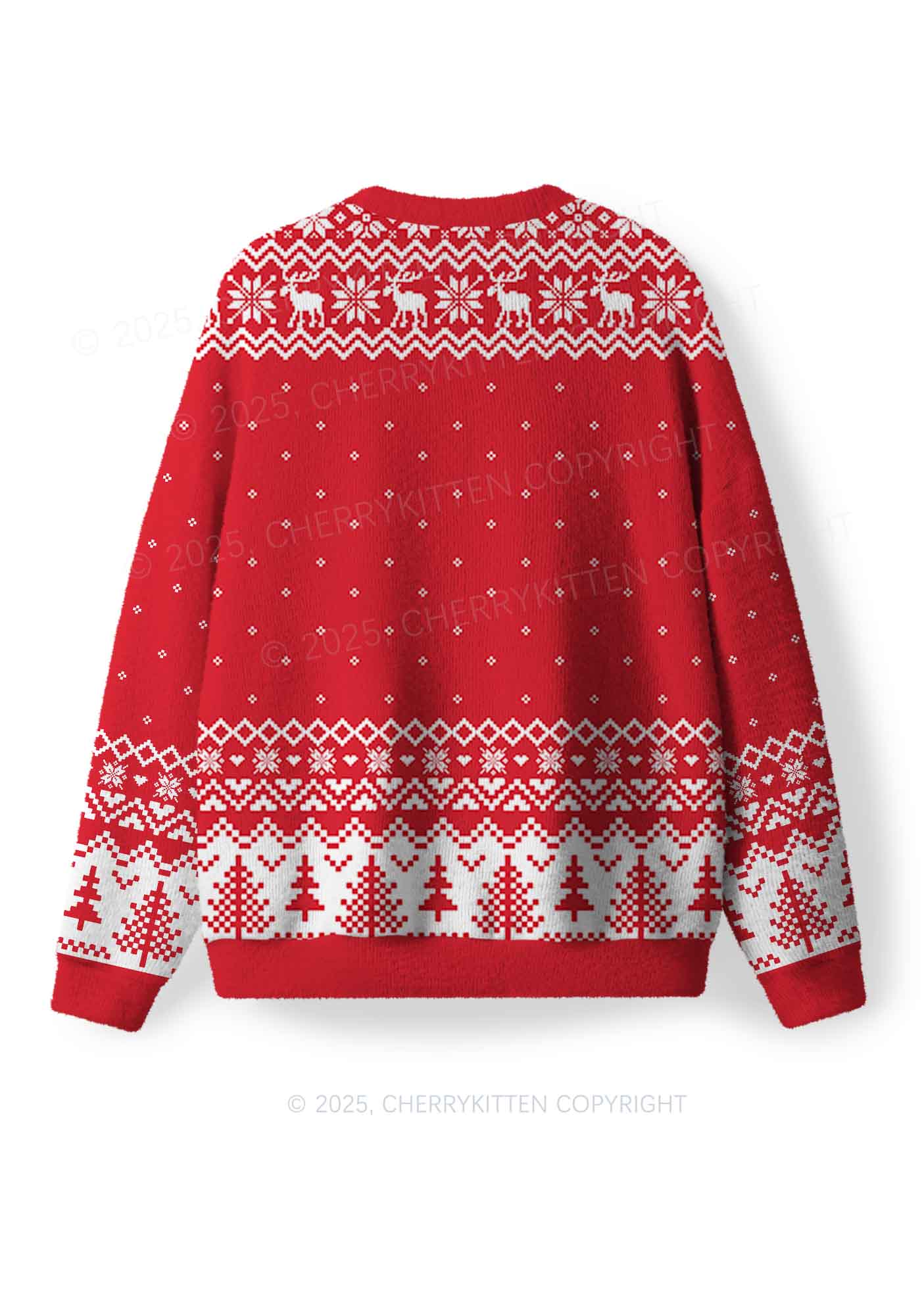 Hit Him Y2K Christmas Knit Sweatshirt Cherrykitten - Image 2