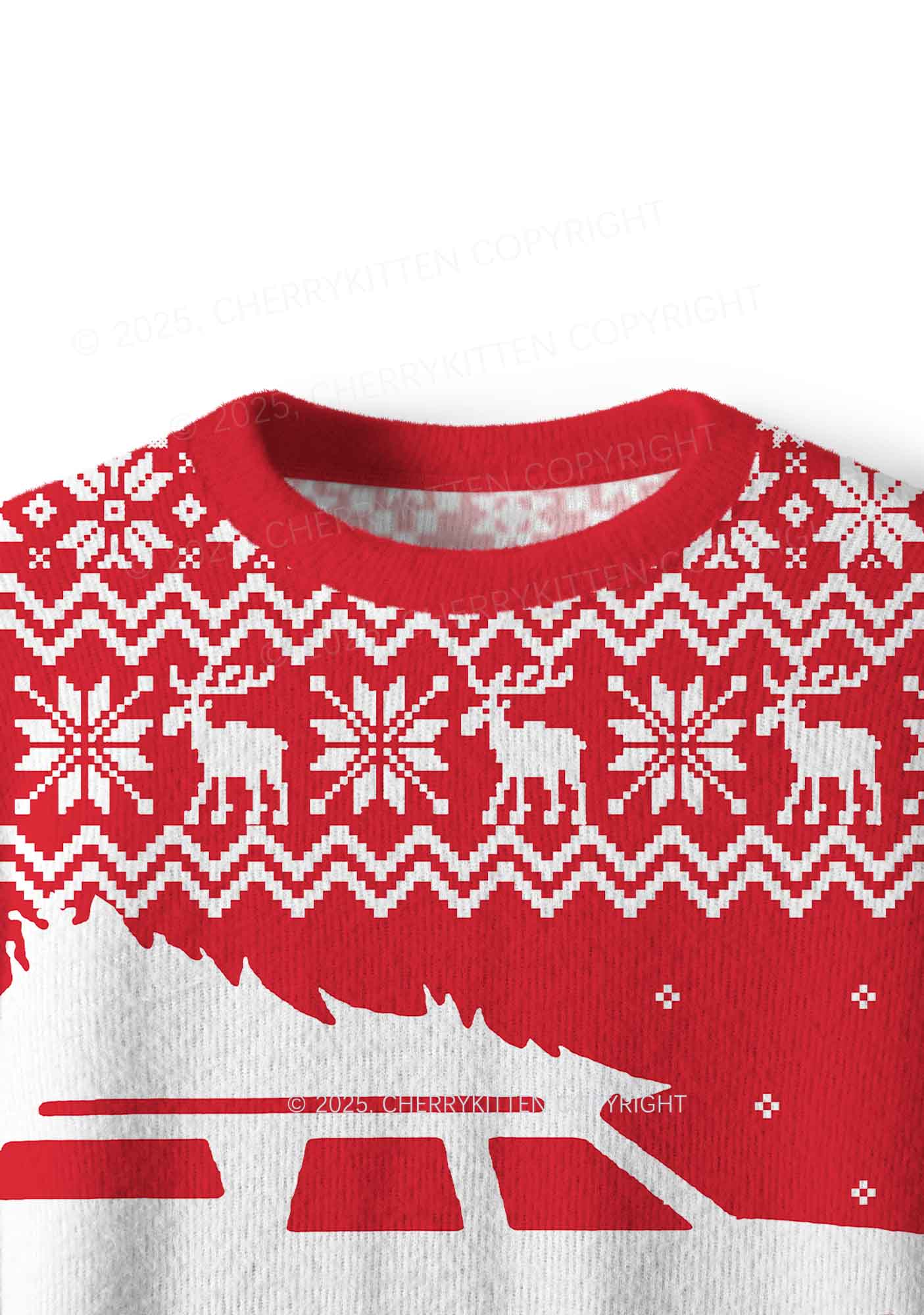 Hit Him Y2K Christmas Knit Sweatshirt Cherrykitten - Image 3